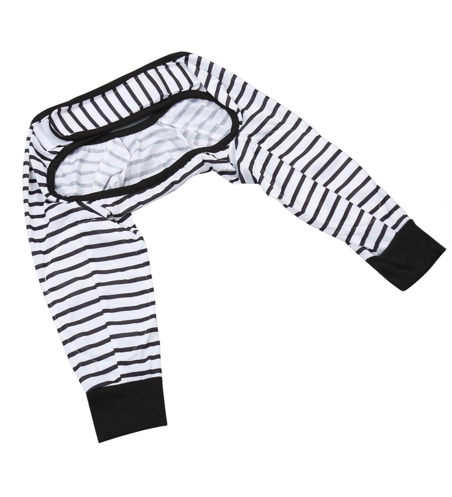 Dog Front Leg Brace Adjustable Pet Dog Elbow Protector Soft Easy to Wear Black White Stripe for Postoperative Recovery (2XL) - Buy Online on GoSupps.com