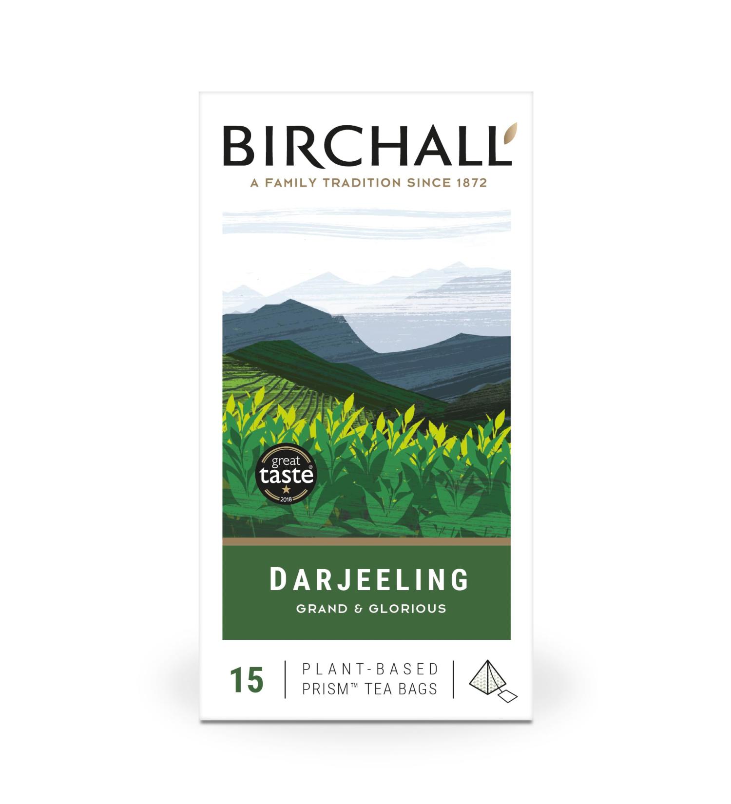 Birchall Tea Bags Darjeeling Herbal Tea Gift Set Black Tea Bursting with Full Flavour Perfect Vegan Gifts 15 Plant Based Prism Tea Bags - Buy Online on GoSupps.com