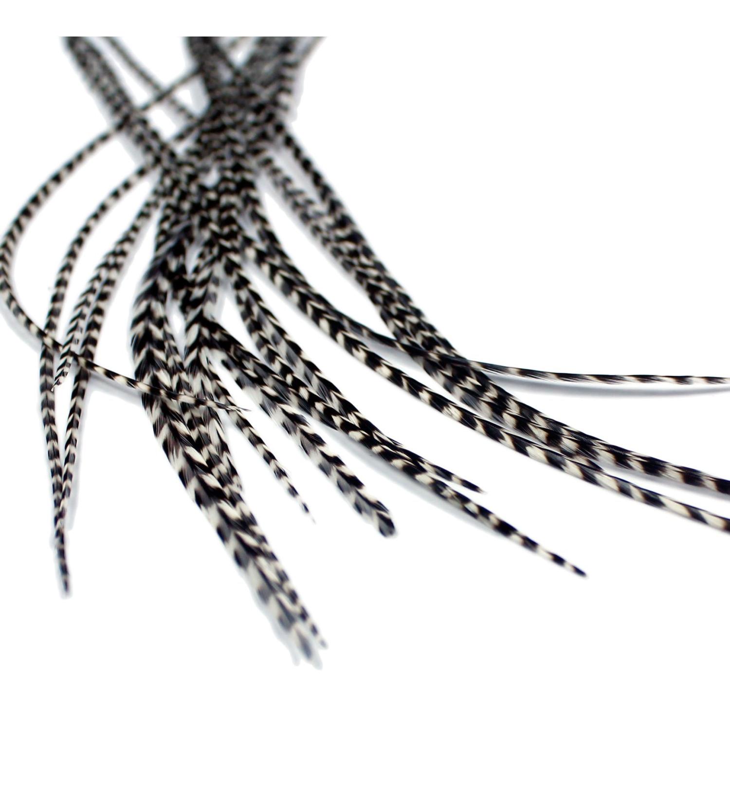 Grizzly Real Feather Hair Extensions - Set of 5 Feathers - Buy Online on GoSupps.com