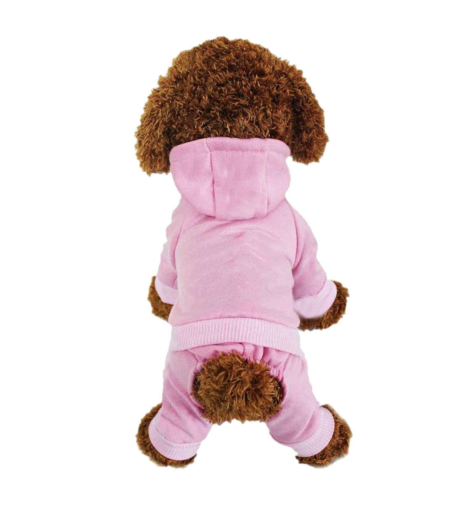 Lifewheel Dog Coat & Sweater - Warm Pink 2XL Hooded Costumes for Small Dogs & Cats - Buy Online on GoSupps.com