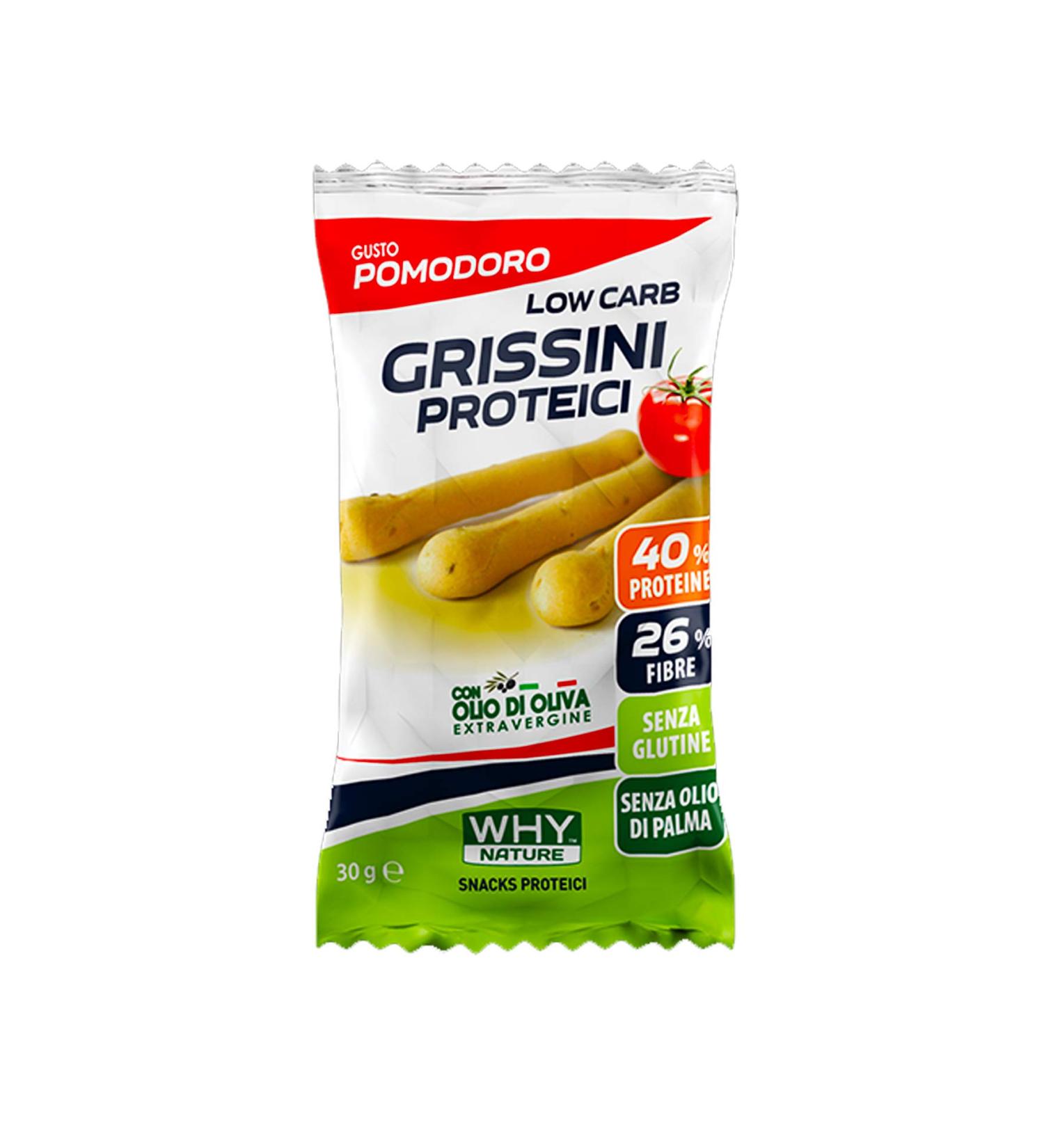 WHY NATURE ProteinGrissini Low Carb Tomato flavour glutenfree 30 g