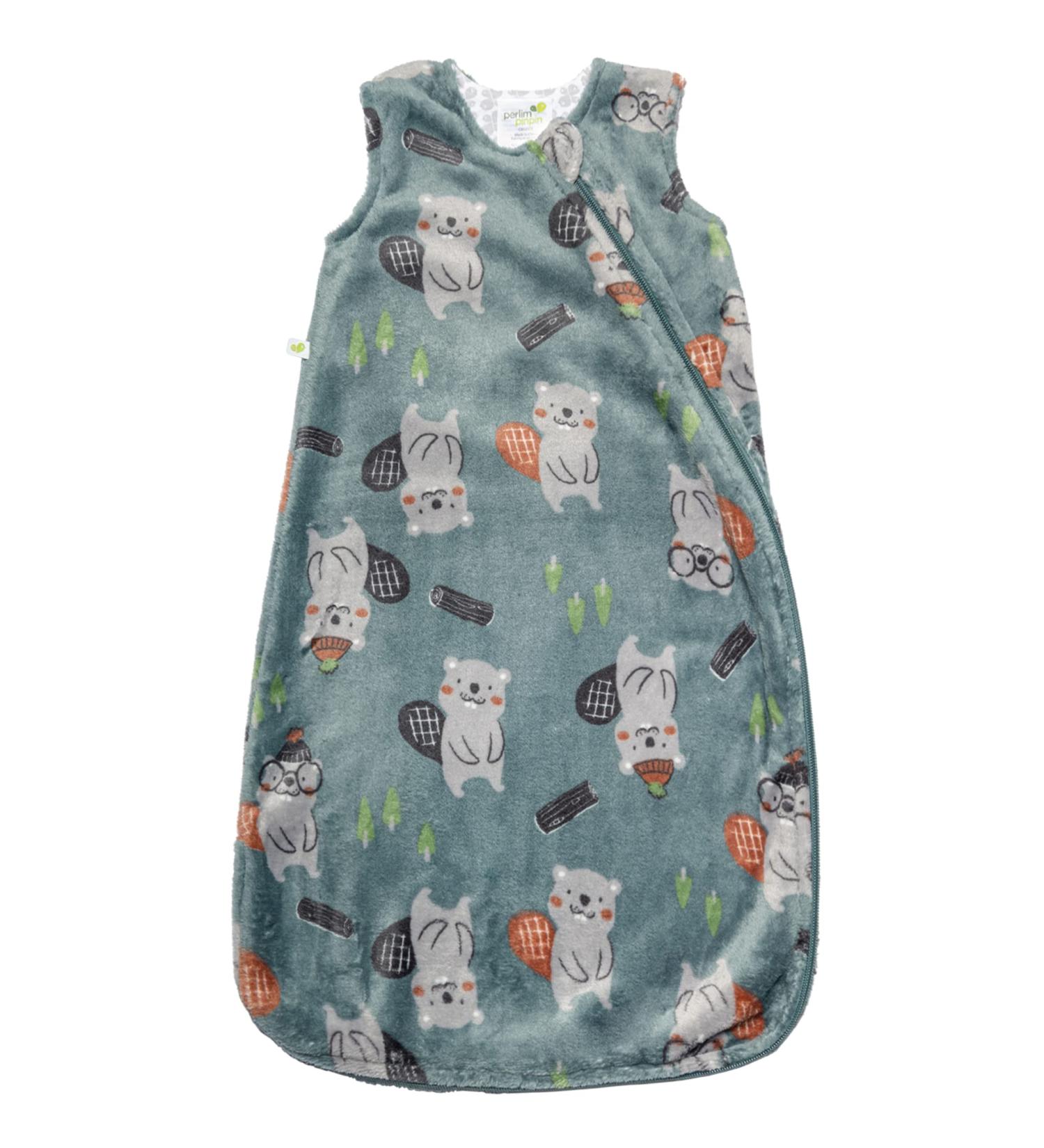 Winter Sleep Sack | Perlimpinpin 1.5 tog Made from Recycled Bottles | Soft Plush Weighted Baby Sleep Sack for Colder Temperatures (Beavers 6-18) - Buy Online on GoSupps.com