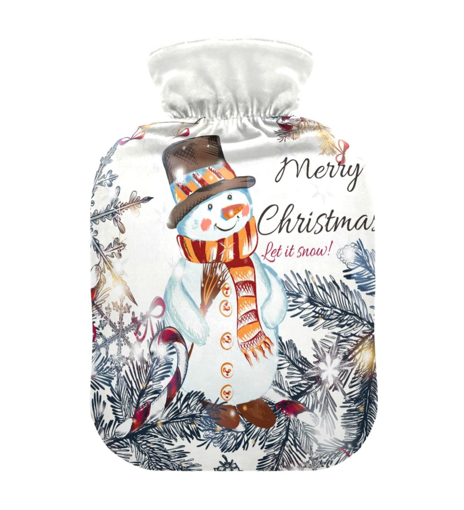 Christmas Snow Tank Bottle with Cover - 2L Heat Bottle for Pain Relief & Cold Compress - Buy Online on GoSupps.com