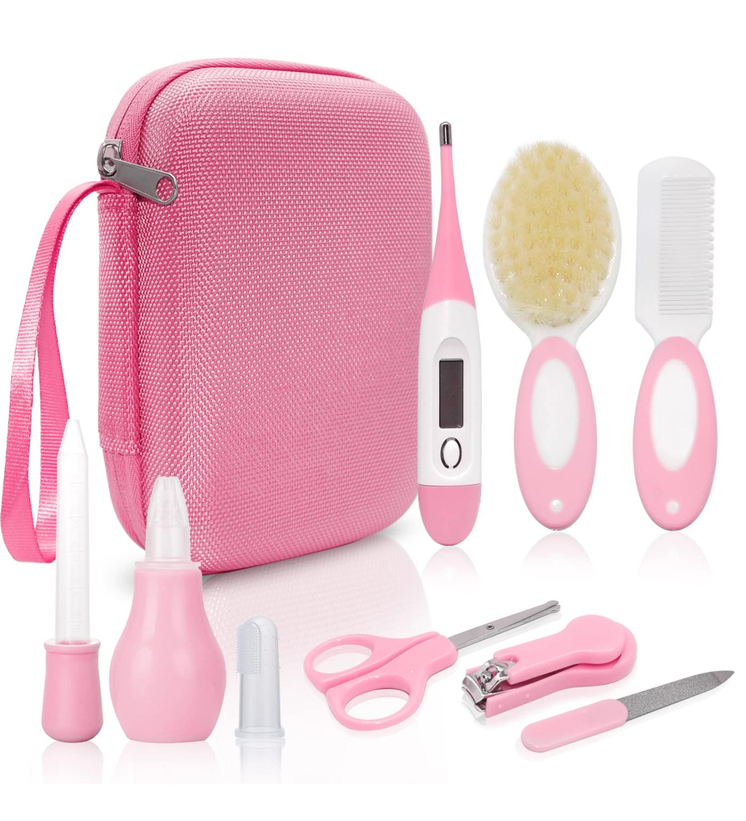 Idota 9-Piece Baby Care Set - Pink Newborn Essentials for Daily Care | International Shipping Available - Buy Online on GoSupps.com