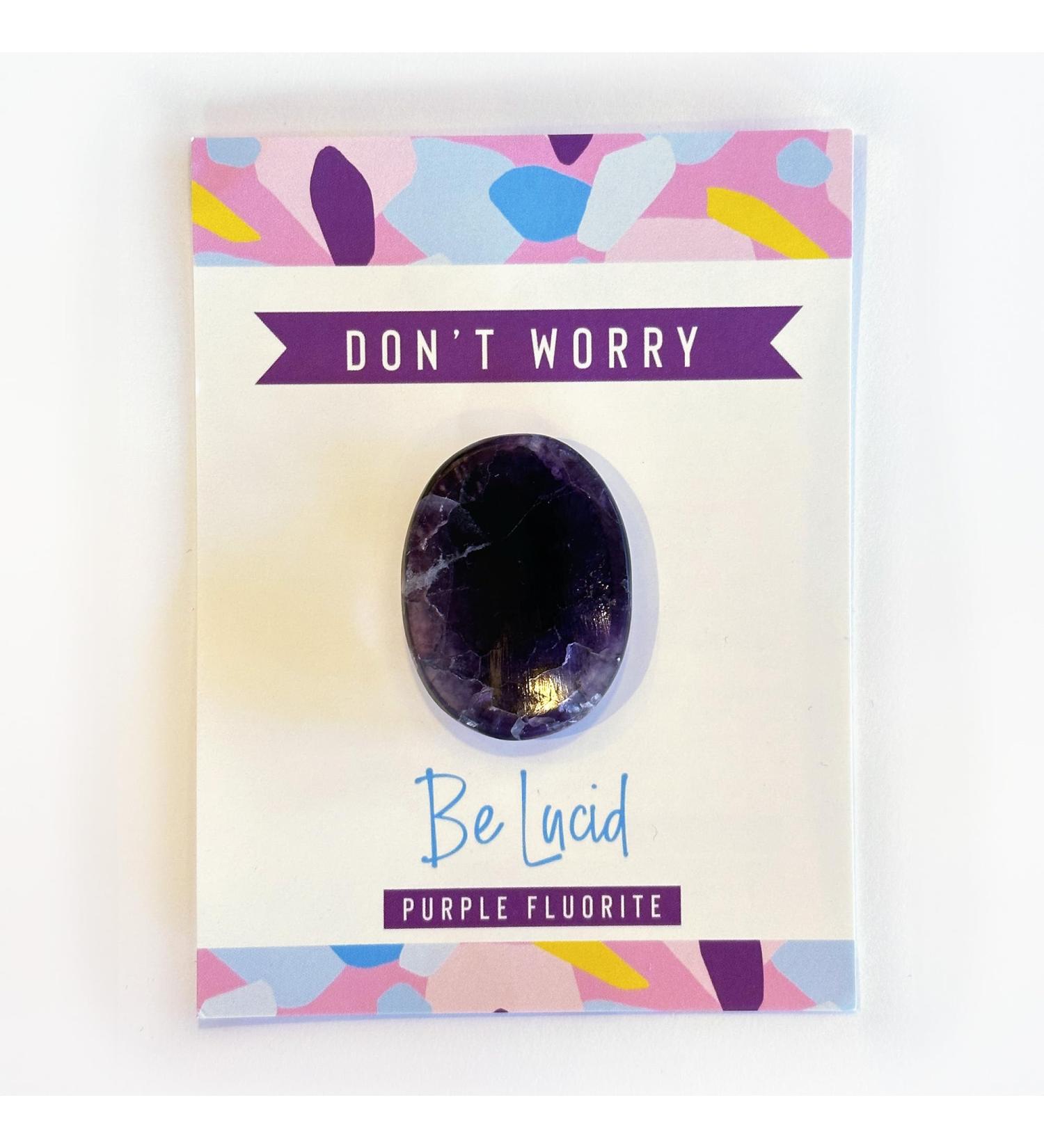 Purple Fluorite Healing Crystal Thumb Worry Stone Clarity and Peace Stress Relief Gift Birthday Energy Stocking Filler Reiki Chakra - Buy Online on GoSupps.com