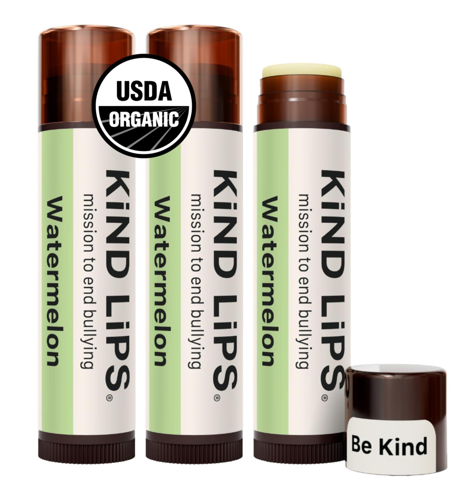 Kind Lips Watermelon Organic Lip Balm Natural Moisturizing Lip Care 3 Pack Watermelon 1 Count (Pack of 3) - Buy Online on GoSupps.com