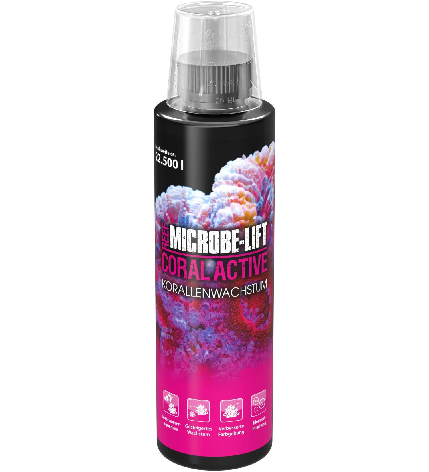 Microbe-Lift Coral Active 236ml - Coral Booster for Growth & Color in Seawater Aquariums - Multi-Colored Coral Care - Buy Online on GoSupps.com