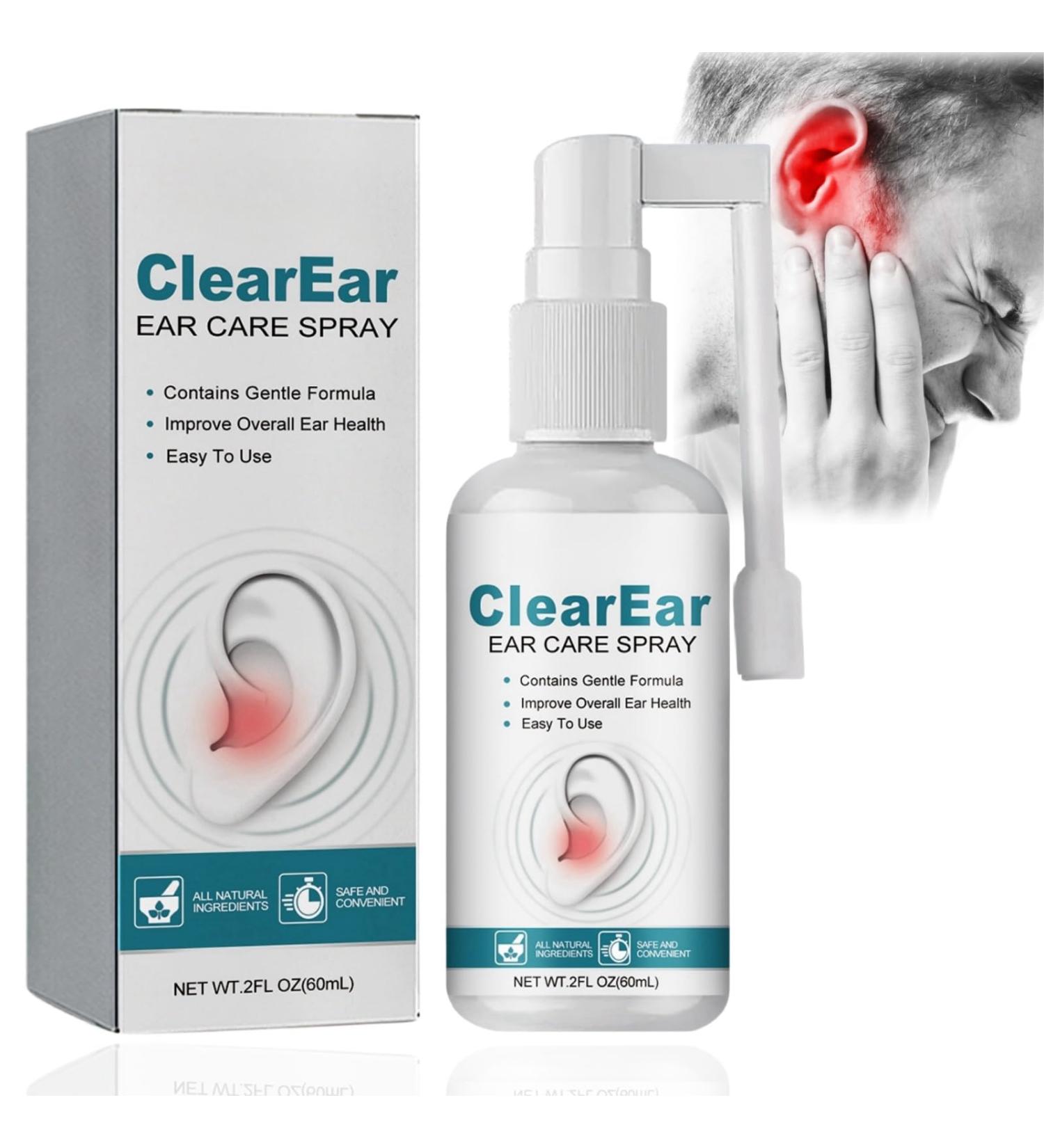 Ear Tinnitus Sprays Effective Tinnitus Relief Spray Tinnitus Relief for Ringing Ears Ear Ringing Spray Tinnitus Treatment Ear Ringing Treatment Oil Ear Noise Spray Ear Care Sprays Earache Drops 60ml - Buy Online on GoSupps.com