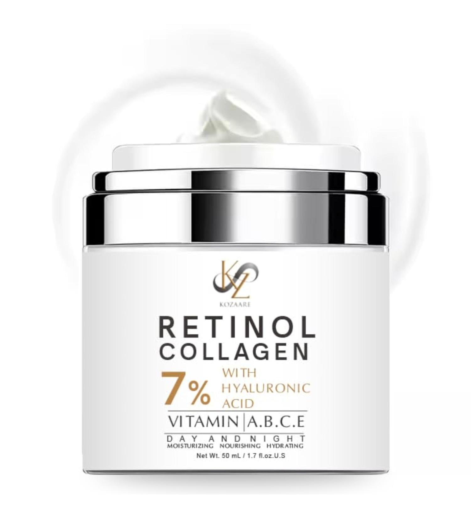 Retinol Collagen Face Moisturizer & Moisturizer Face Cream with Retinol Anti Aging Face Cream for Women with 7% Hyaluronic Acid Vitamins A B C E Facial Moisturizer for Day & Night 1.7 fl oz - Buy Online on GoSupps.com