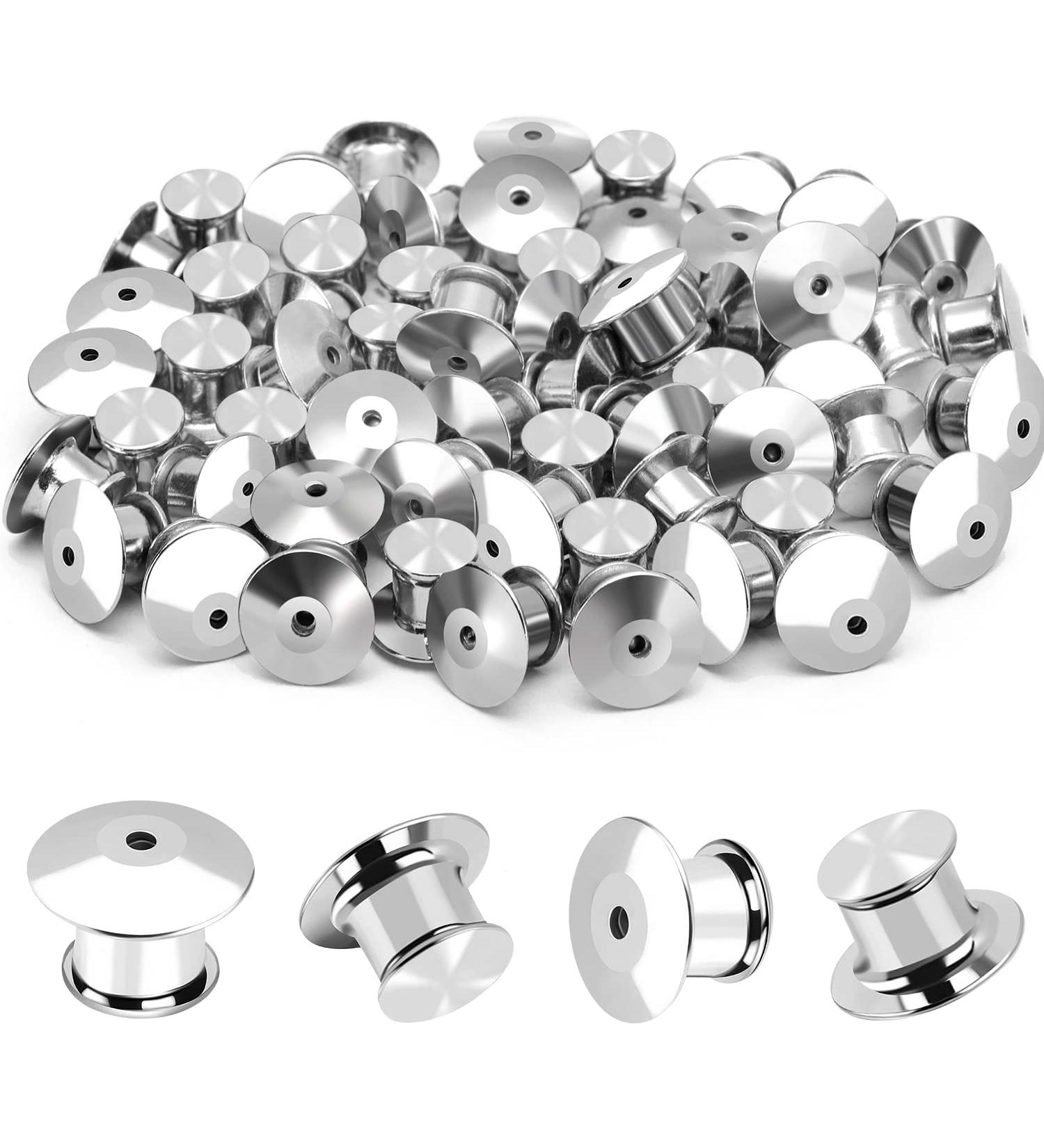 40PCS Locking Pin Back Clasp for Enamel Lapel Pins - Metal Pin Backing Keeper - Buy Online on GoSupps.com