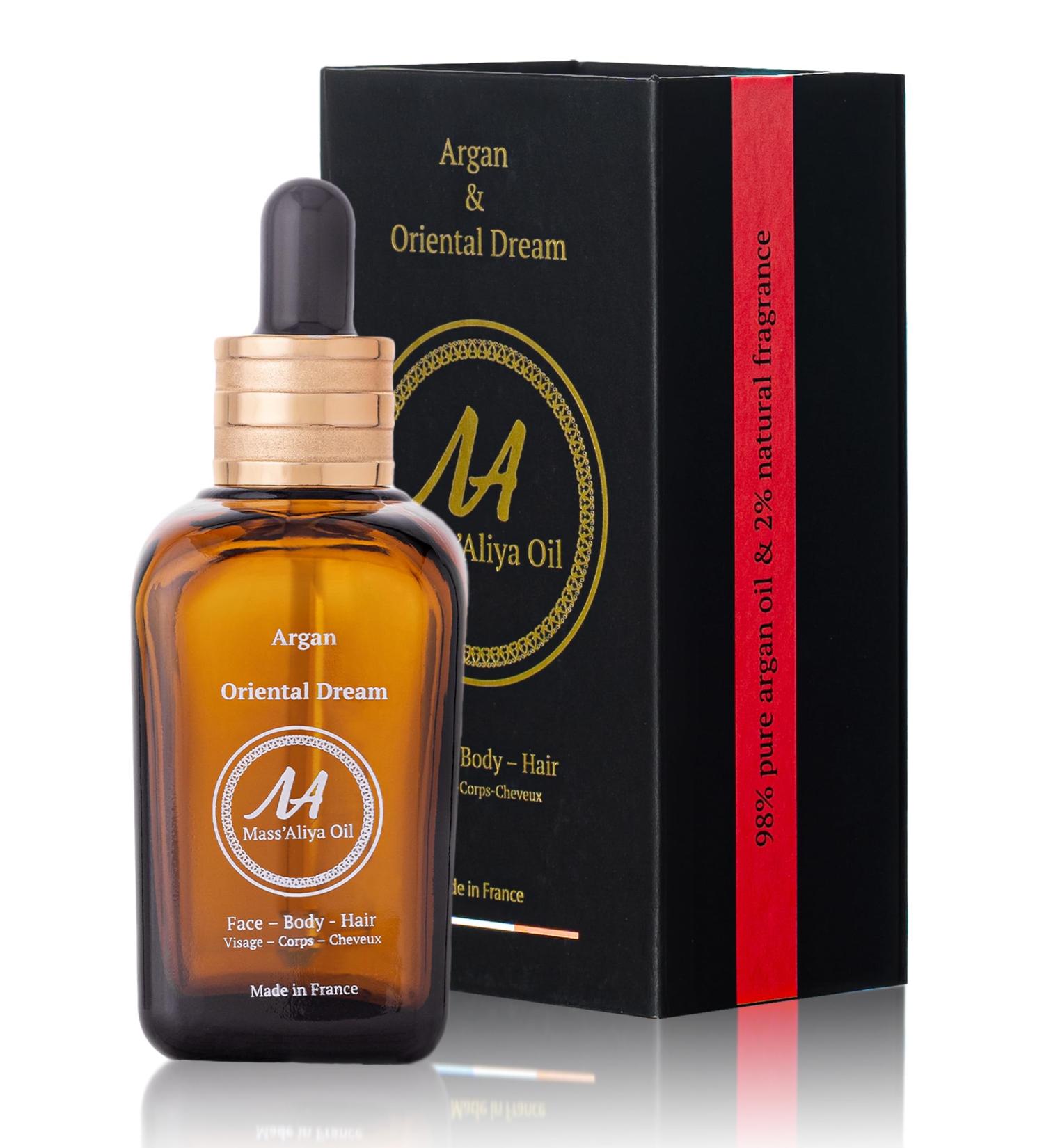 Pure Cosmetic Argan Oil - MASSALIYA | Natural Fragrance Moisturizing Hair Growth | Made in France | Liquid Gold from Morocco - Buy Online on GoSupps.com