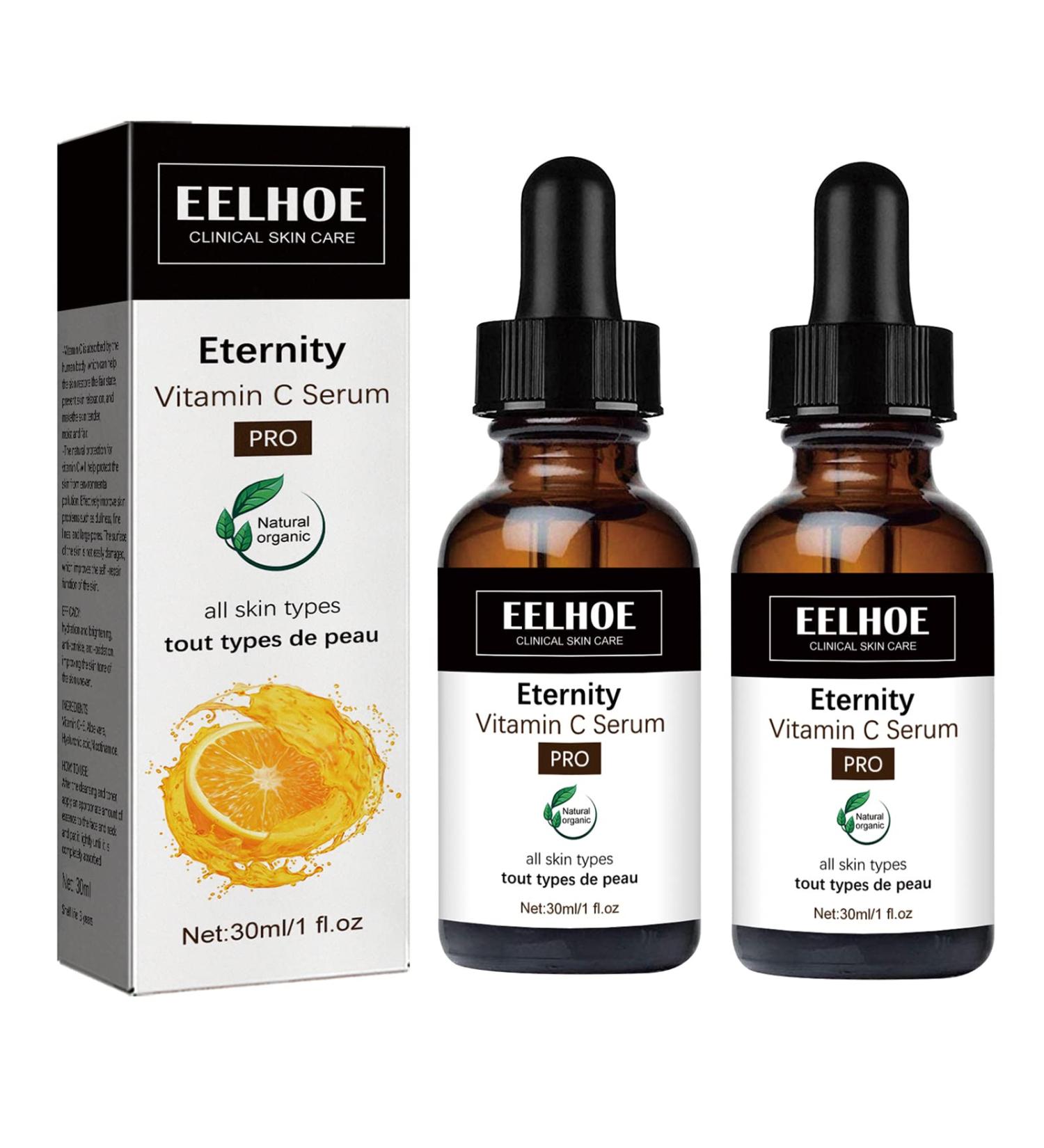 EELHOE 2Pcs Eternity Vita-min C & Collagen Boost Serum Set - Anti Aging, Dark Spot Corrector for Daily Face Care - Buy Online on GoSupps.com