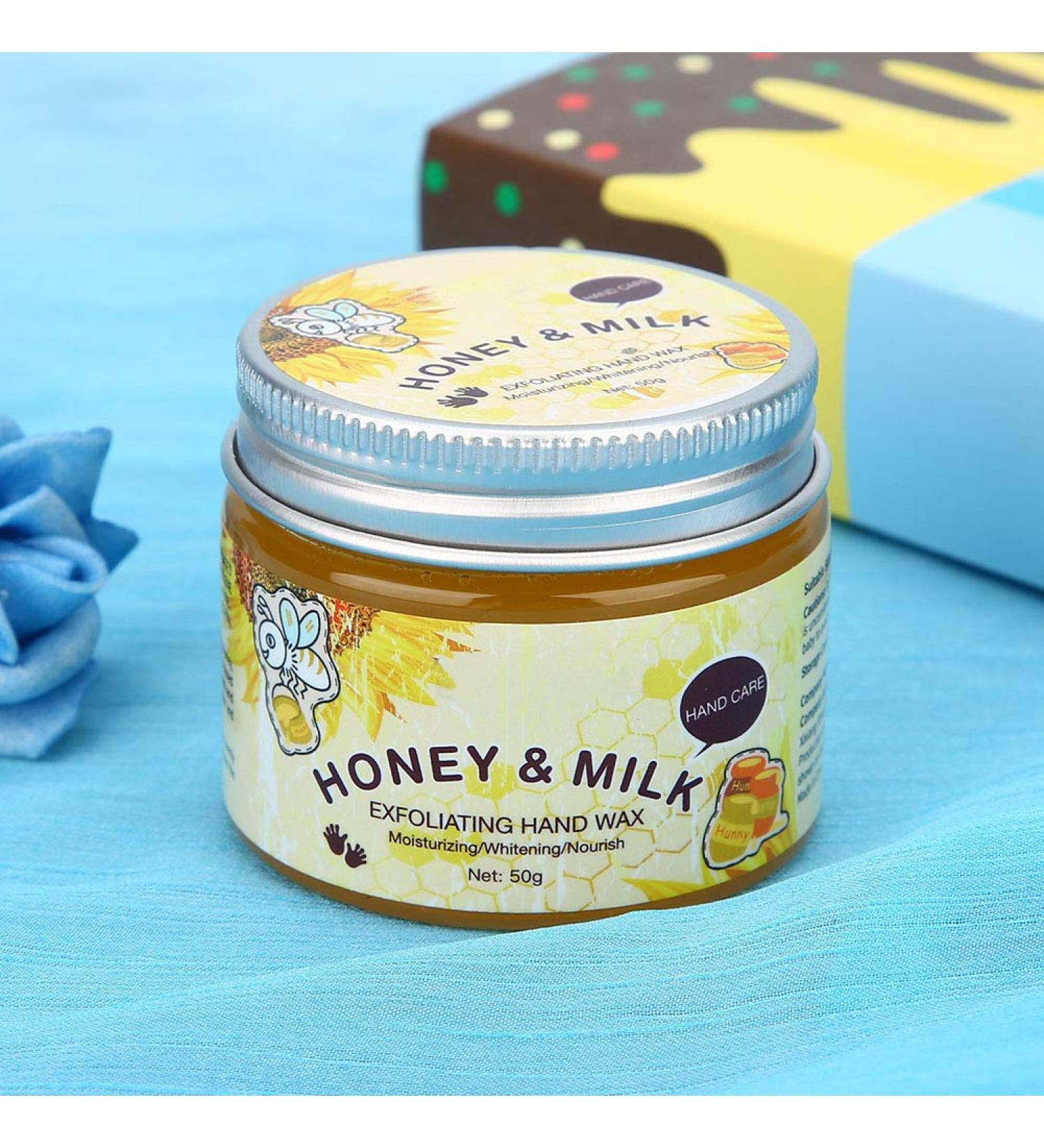 Buy Honey Milk Hand Wax Mask - 50g Moisturizing & Whitening Peeling Hand Care | International Shipping - Buy Online on GoSupps.com