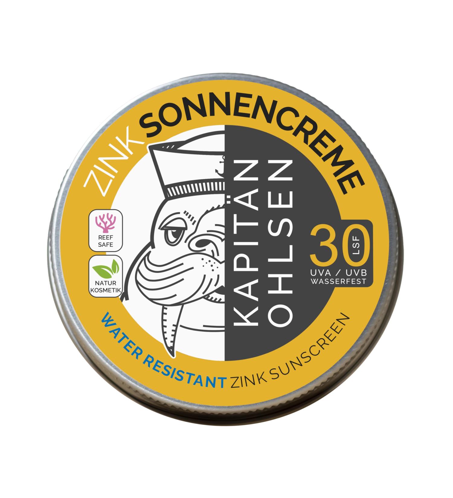 Kapit n Ohlsen Zinc Sun Cream SPF 30 / 90 g Reef Proof and 100% Natural Sunscreen Nano-Free Zinc Oxide - Buy Online on GoSupps.com