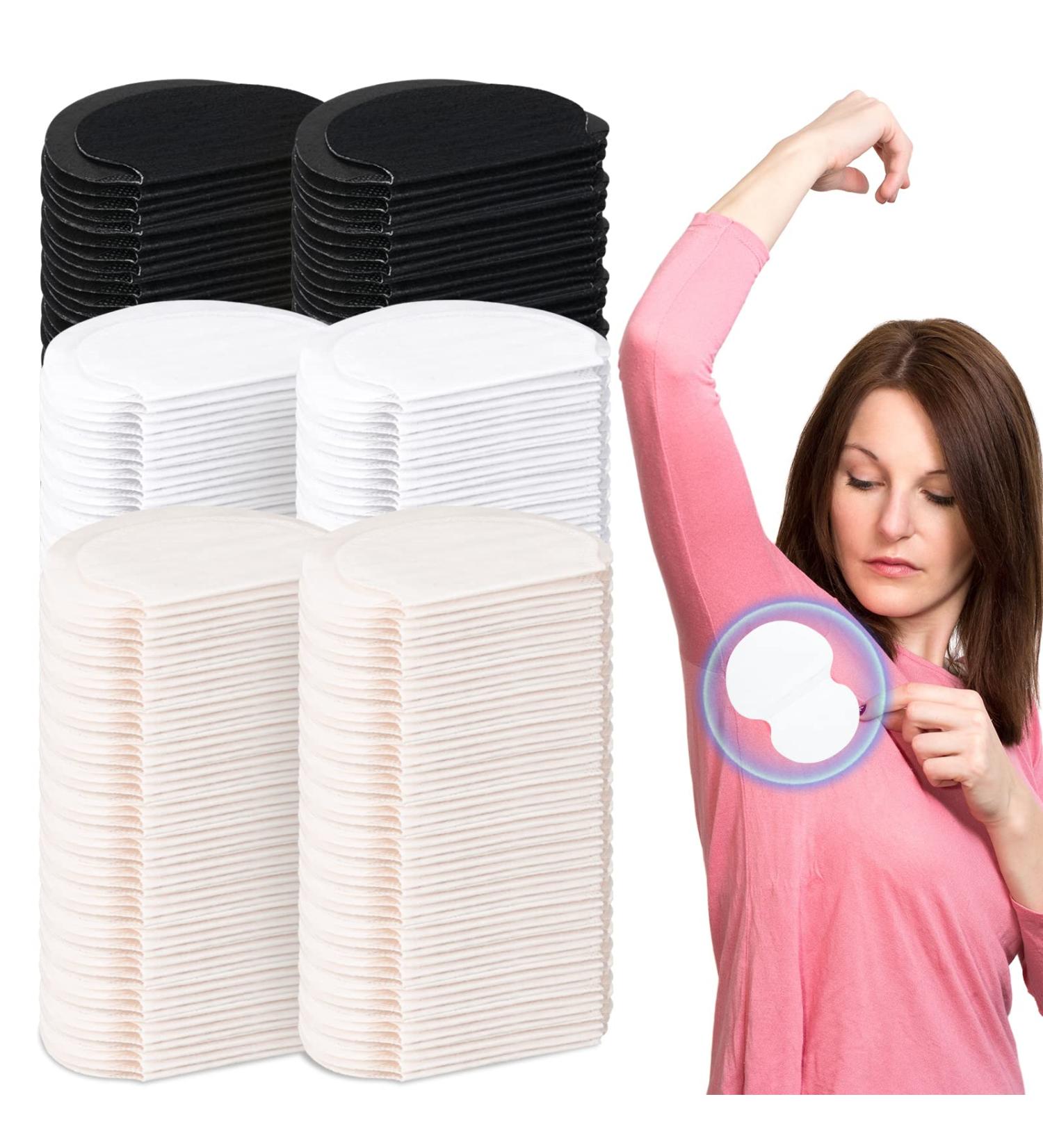 Bonuci 360 Pcs Underarm Sweat Pads - Disposable Armpit Sweat Pads for Women and Men - Non Visible & Comfortable - Fight Hyperhidrosis with Unflavored Adhesive Sweat Pads - Non Sweat Armpit Protection - 3 Colors - Buy Online on GoSupps.com