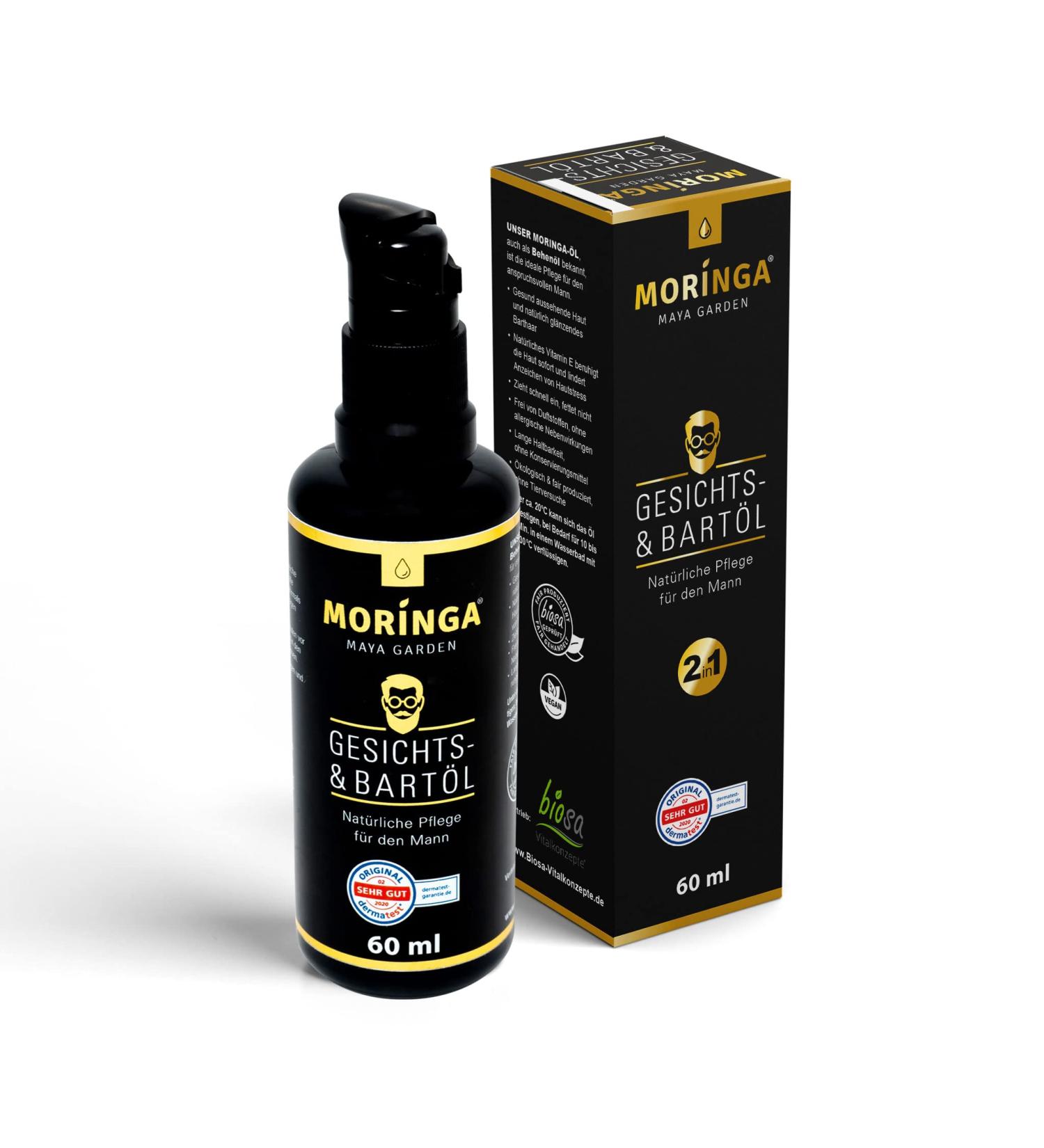 Moringa Facial & Beard Oil for Men - 60ml Natural Care from Maya Garden | Best Facial & Beard Care Oil - Buy Online on GoSupps.com