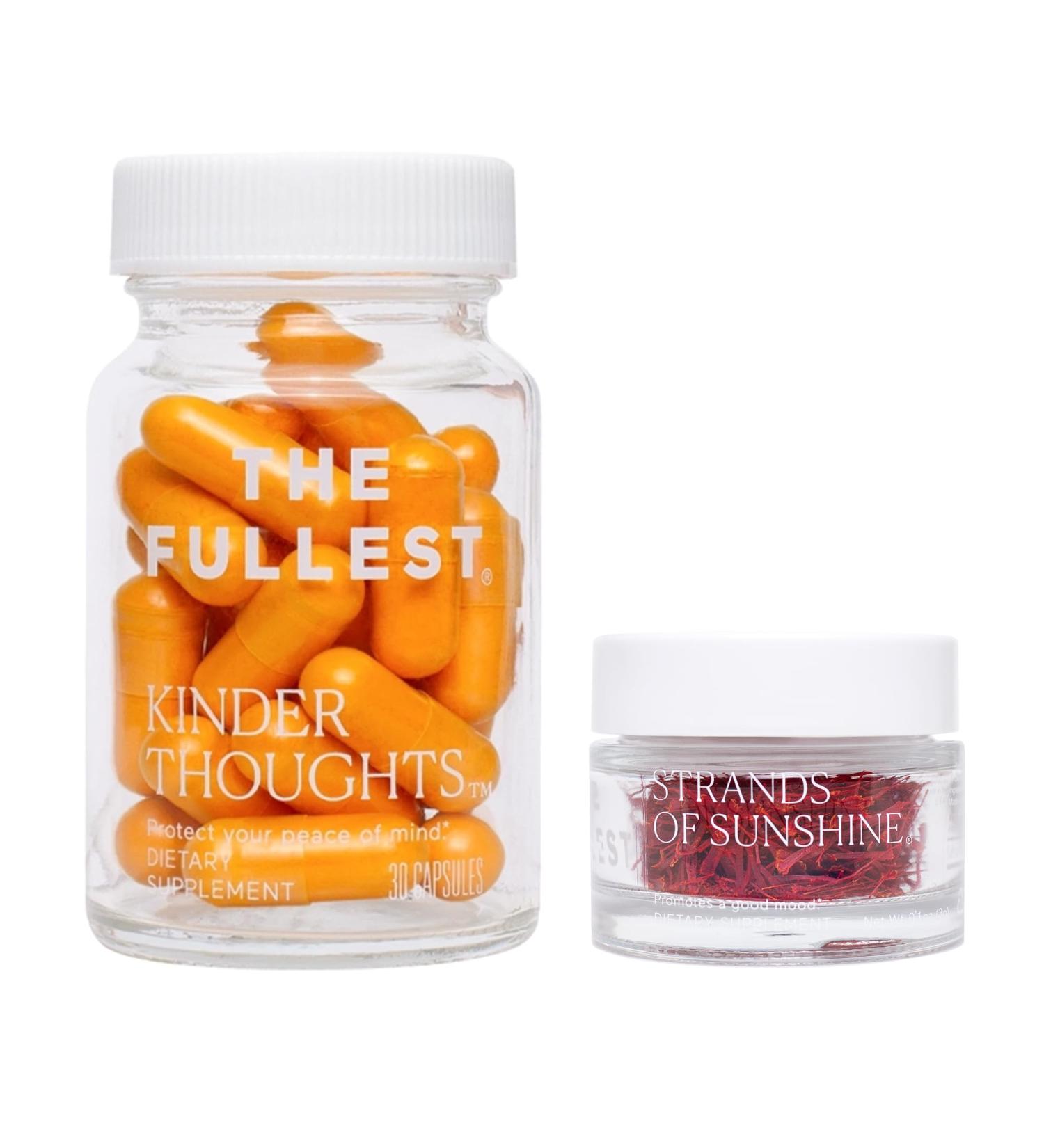 THE FULLEST - Gentle Being Bundle - Saffron Capsules + Saffron Threads - Boosts Mood Energy and Focus Gluten-Free & Vegan Sugar-Free 30-Day Supply - Buy Online on GoSupps.com