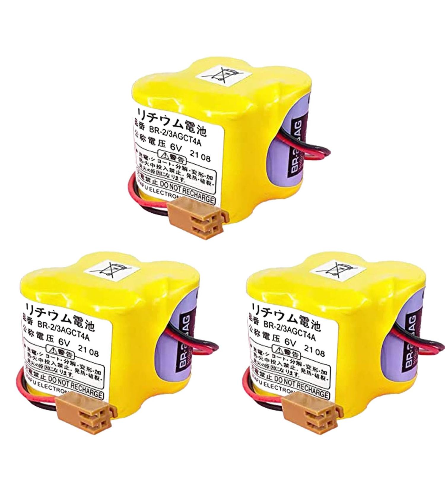Buy 3-Pack BR-2/3AGCT4A 6V 4400mAh Replacement Battery for FANUC CNC System - Non-Rechargeable International Shipping Available - Buy Online on GoSupps.com