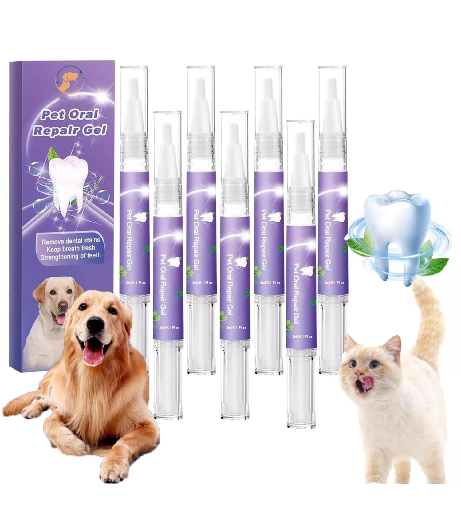 Pet Oral Repair Gel for Dogs Pet Oral Repair Gel Pet Oral Care Gel Pet Oral Restoration Whitening Gel Gel Pet Oral Pet Oral Repair Gel Pen for Cats (7pc) - Buy Online on GoSupps.com
