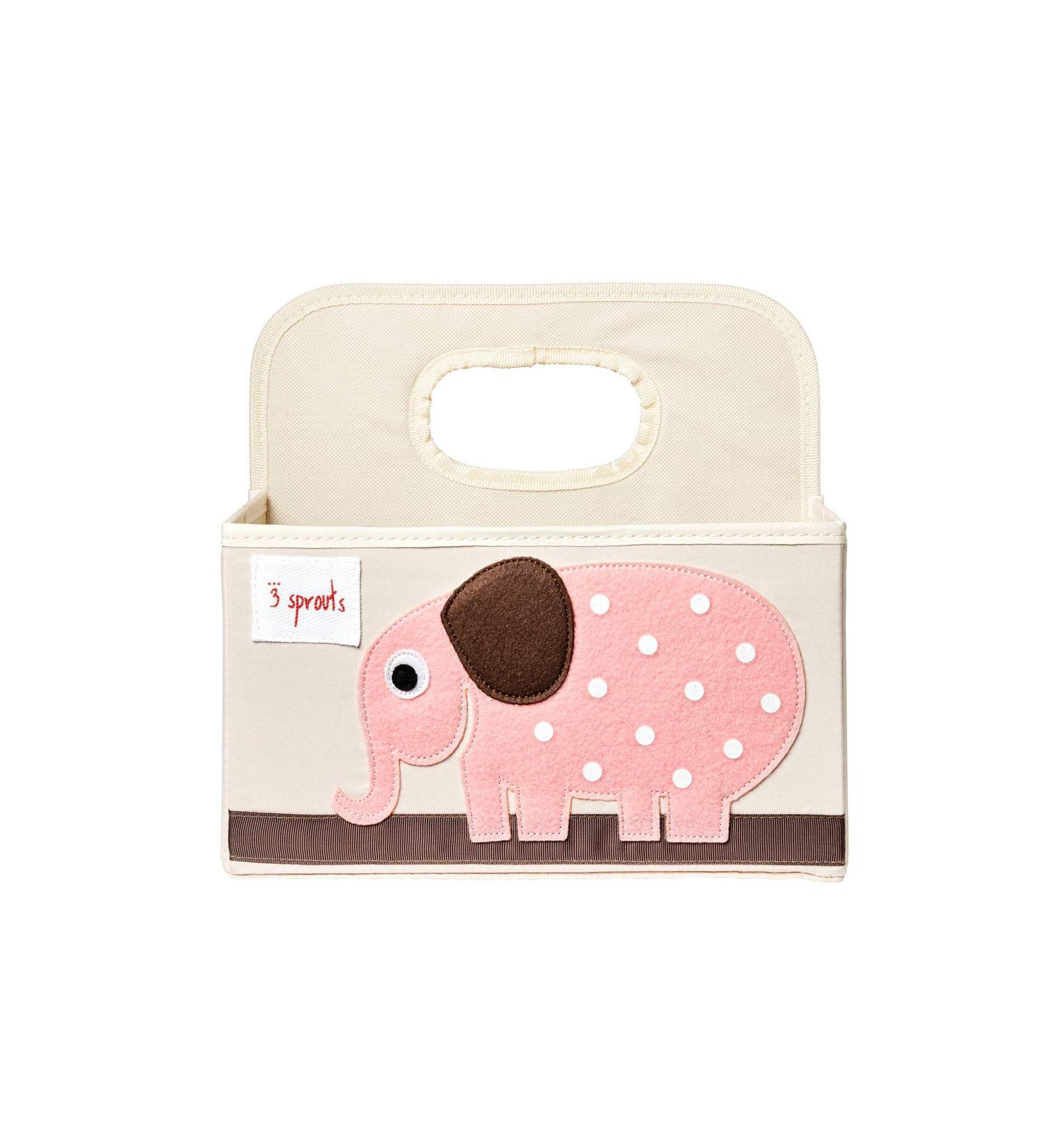 3 Sprouts Baby Diaper Caddy - Elephant Nursery Organizer Basket - Buy Online on GoSupps.com