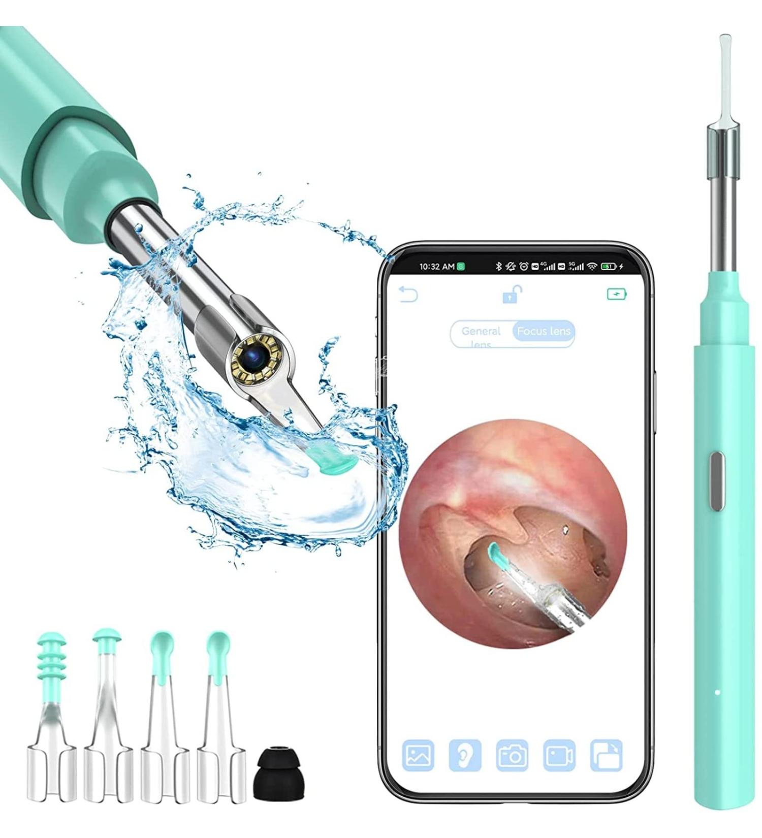QDCFY OTOSKOK Wireless Endoscopic Camera - Ear Wax Removal Tool with LED for iPhone iPad & Android - Black & Pink - Buy Online on GoSupps.com