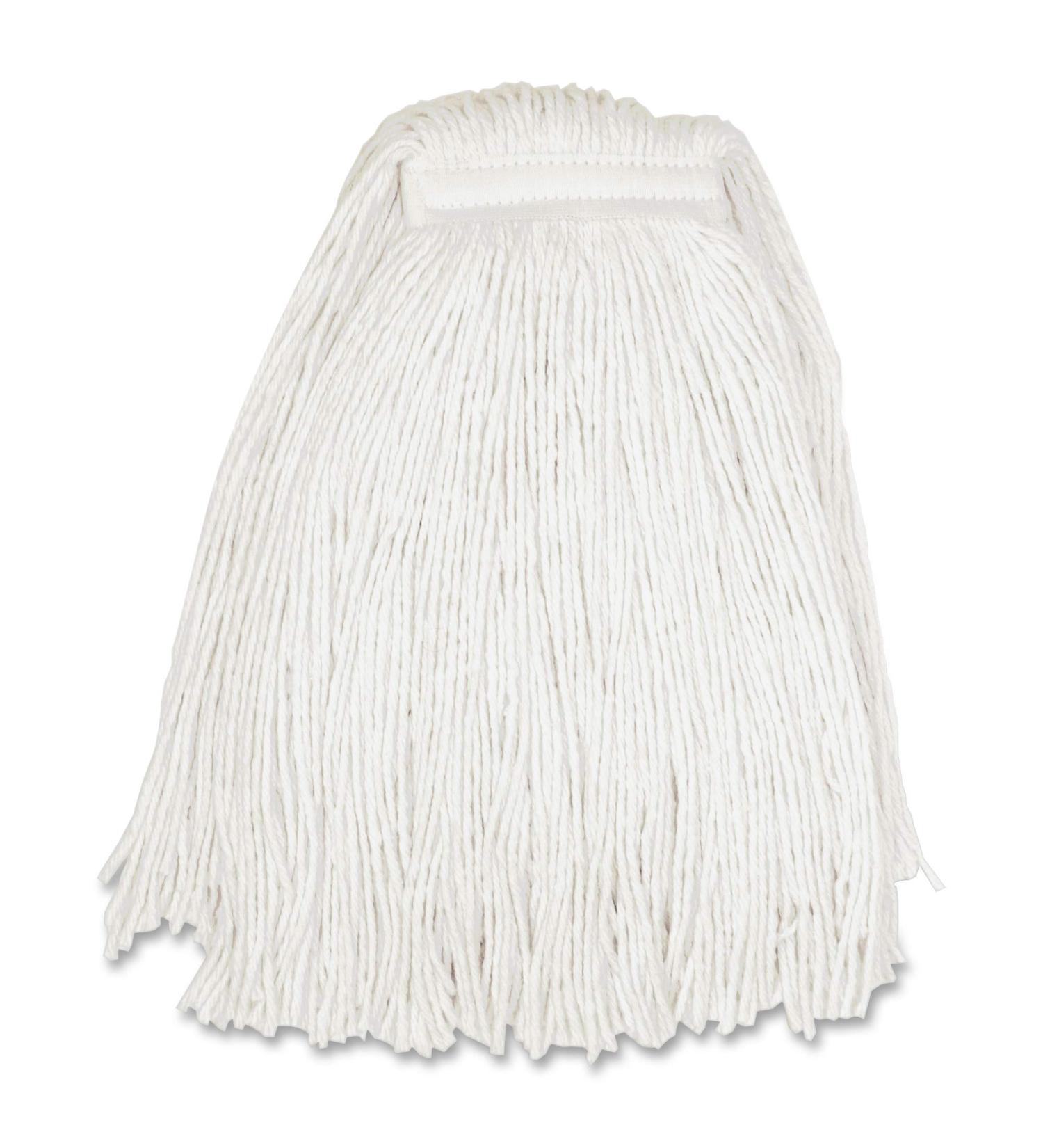 Genuine Joe cut end rayon mophead -rayon narrow band mop 24oz. natural