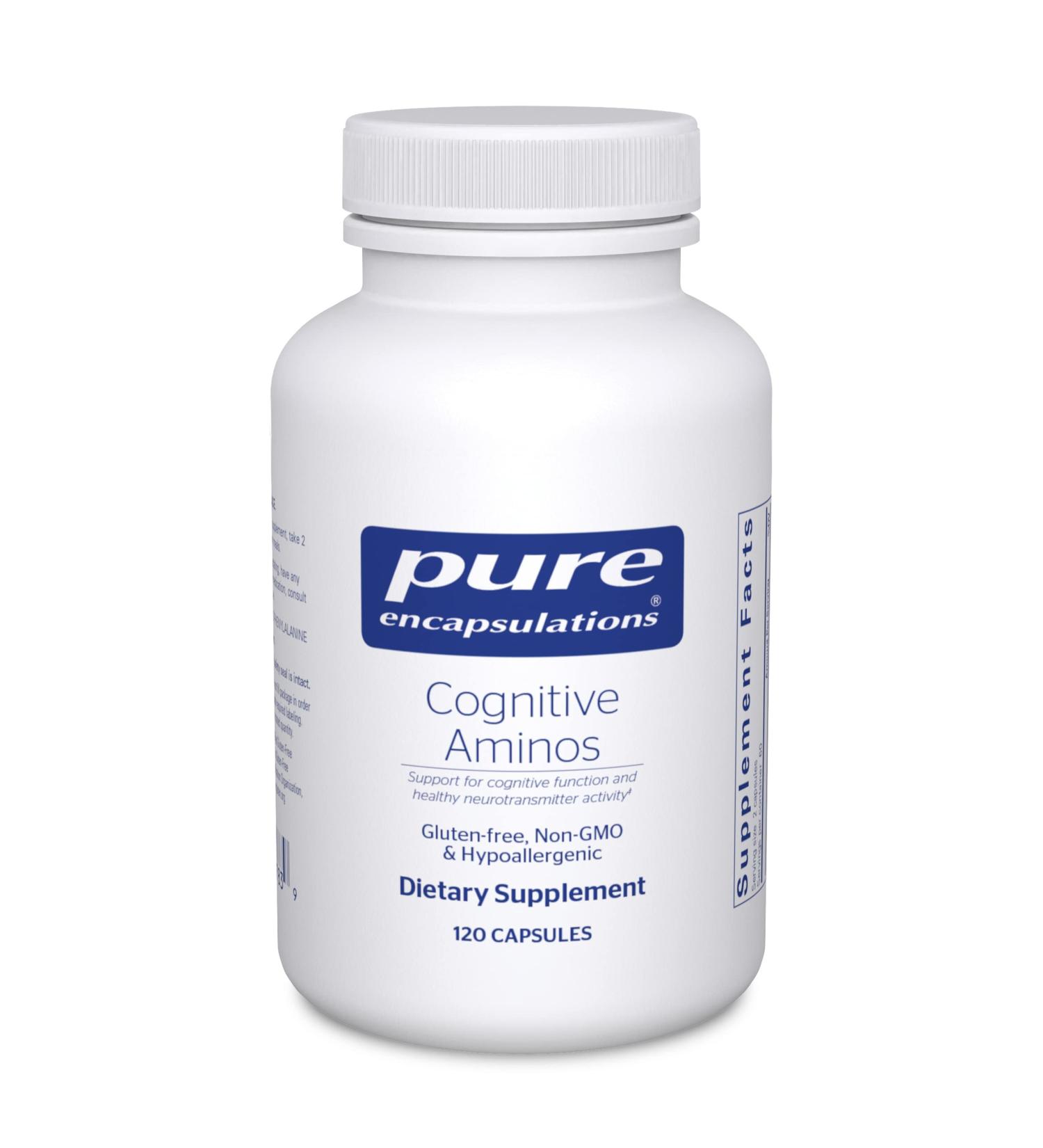 Pure Encapsulations Cognitive Aminos - Hypoallergenic Cognitive Function Support Supplement | 120 Capsules - International Shipping Available - Buy Online on GoSupps.com