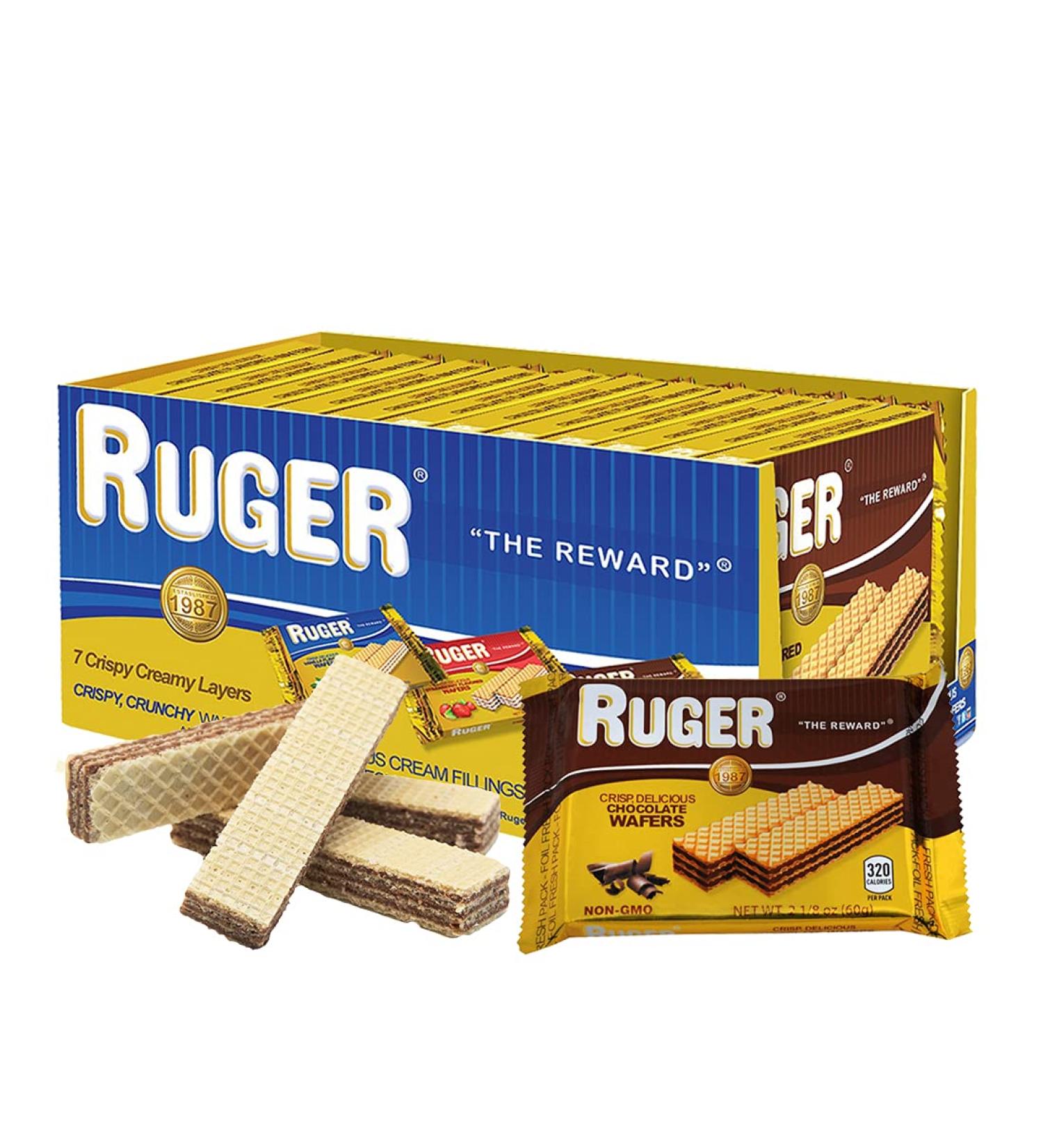 Ruger Wafers - Delicious Austrian Chocolate Wafers (12 Pack, 2.125 oz) - Buy Online on GoSupps.com