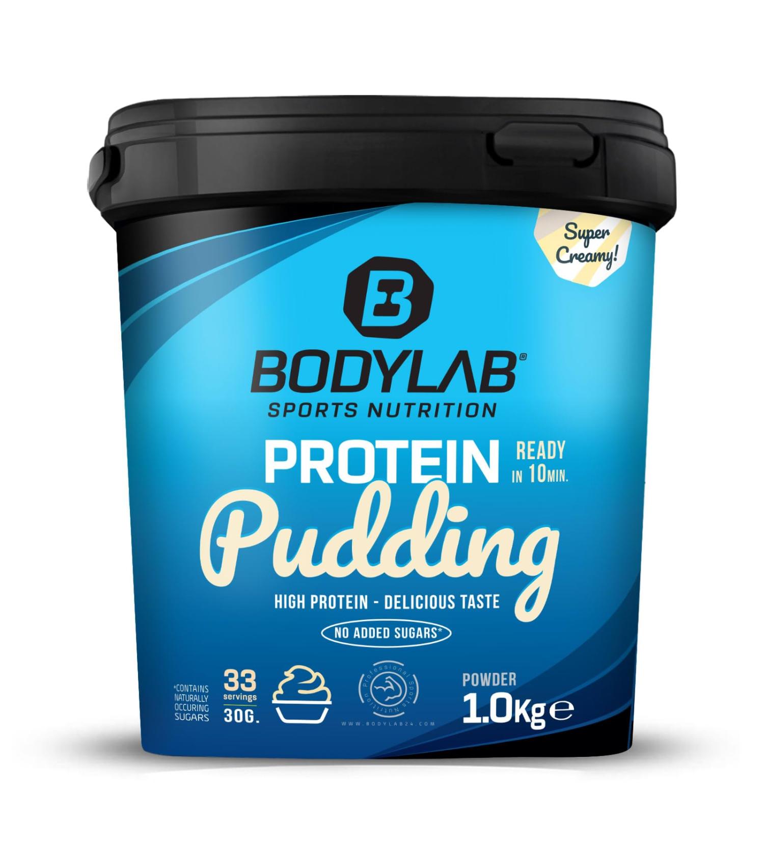 BODYLAB24 Protein Pudding Hazelnut Nougat 1000g - 25g Protein per Serving - Quick & Easy Protein-Rich Snack - Buy Online on GoSupps.com