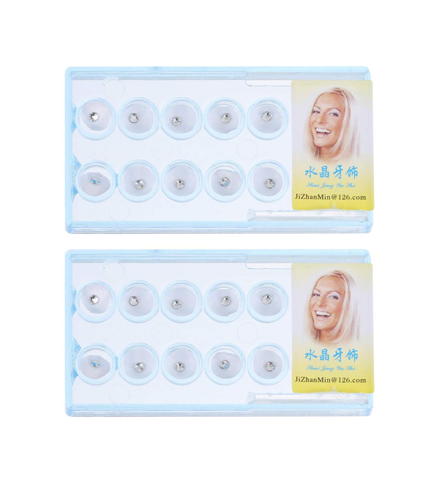 Excelart 20pcs Crystal Teeth Jewelry Gems - Rhinestone Ornaments for Stunning Smiles - Random Color Box - International Shipping - Buy Online on GoSupps.com