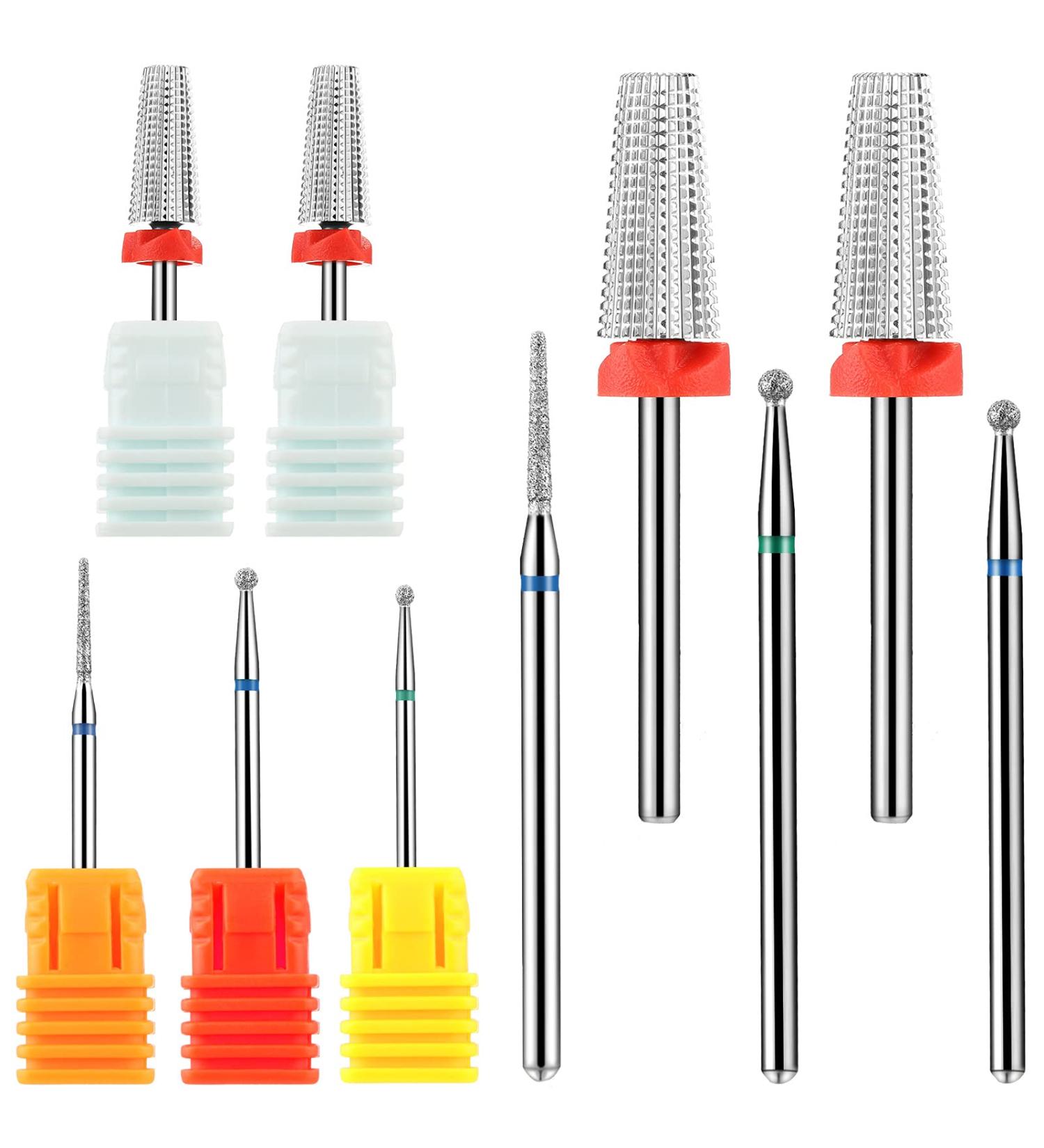 5 Piece Nail Drill Bits Set - Carbide 5 in 1 Bit, 3/32 Inch Shank - Cuticle Clean Carbide Nail Drill Bit for Acrylic & Gel Nails - Pedicure Nail Art Tools - Buy Online on GoSupps.com
