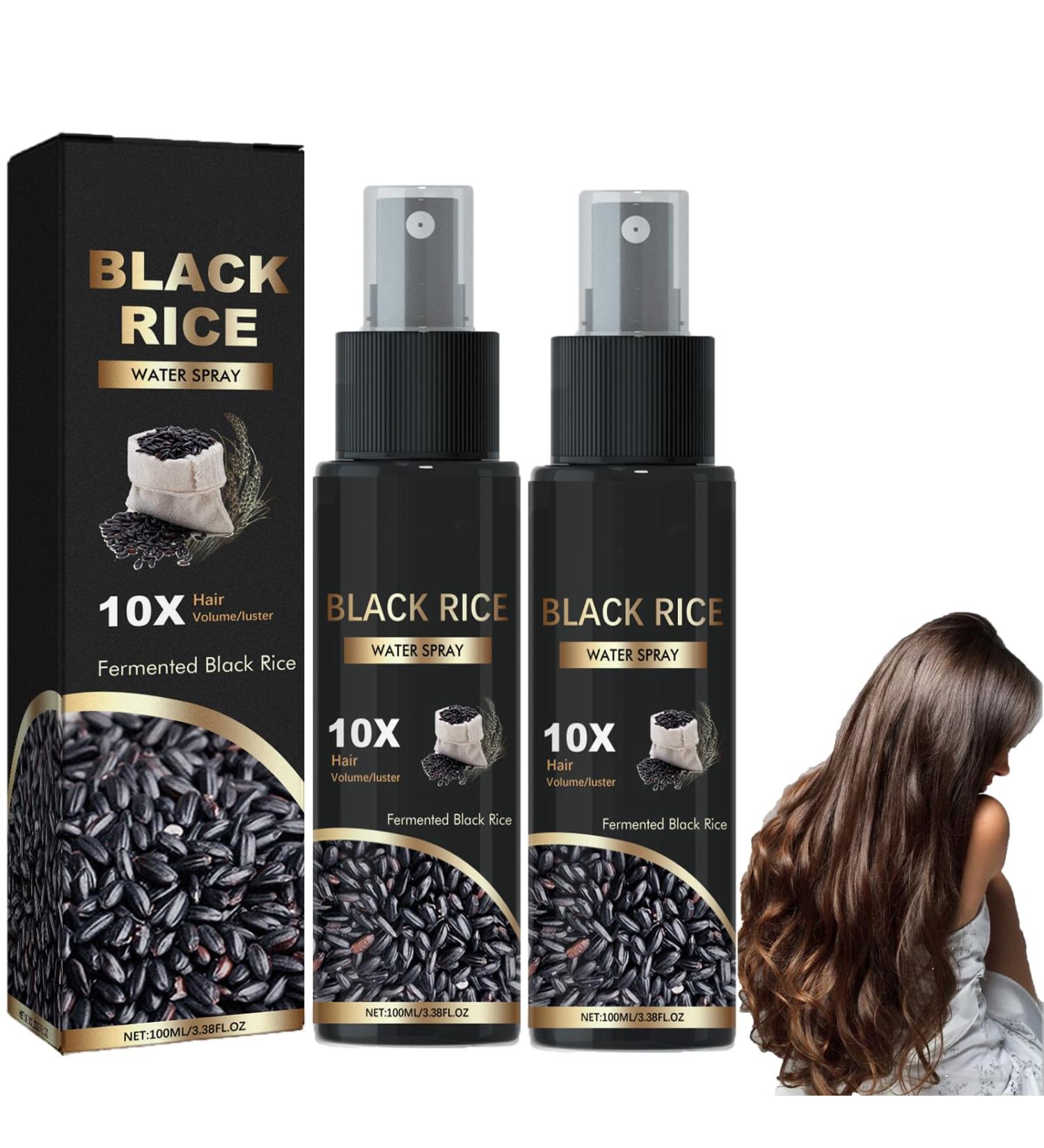 Spray de croissance capillaire l'eau de riz apr s-shampoing hydratant sans rin age pour des cheveux plus pais et plus forts spray l'eau de riz ferment e pour les cheveux ab m s et secs (2pcs) - Buy Online on GoSupps.com