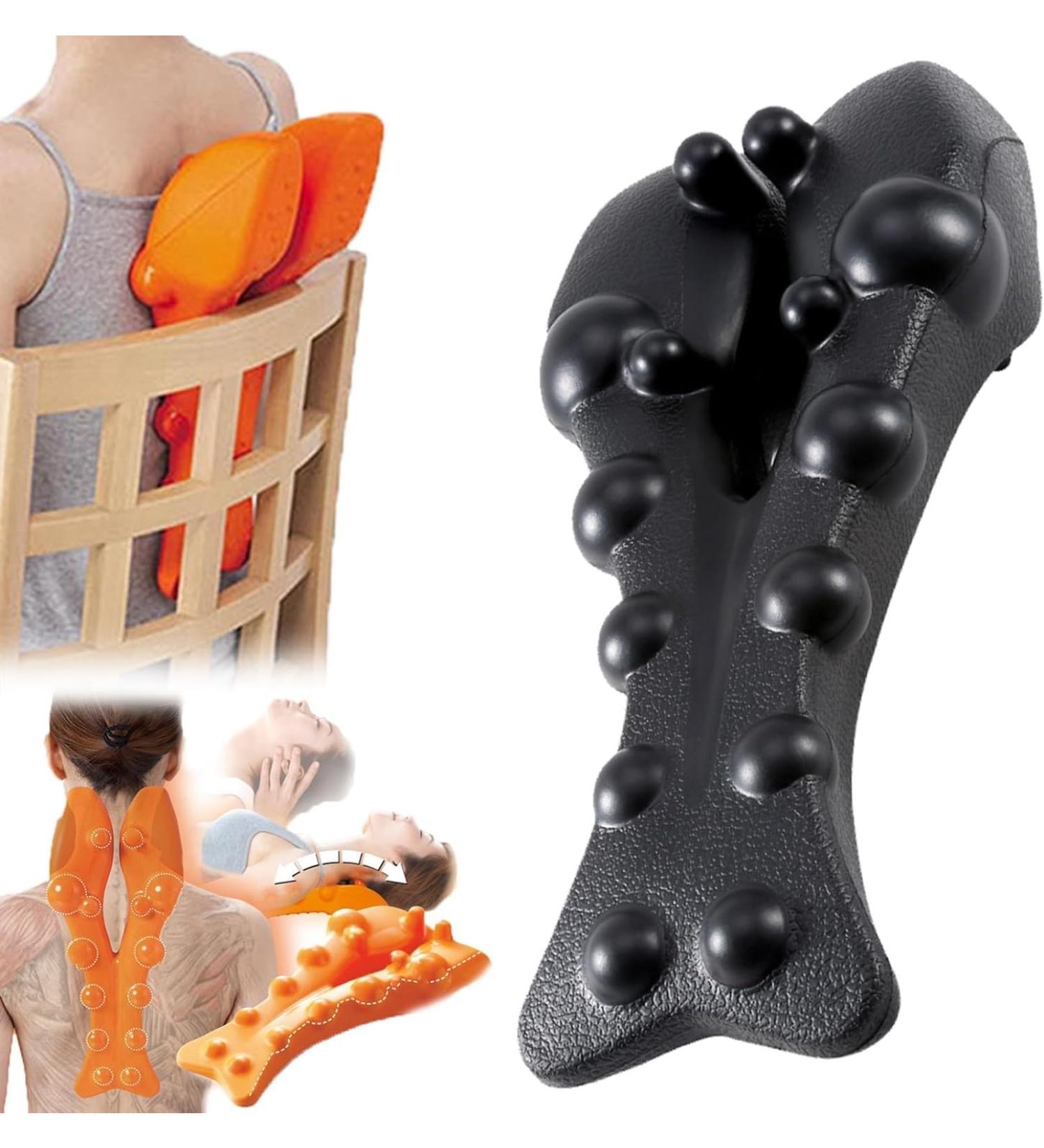 Relieflylab Trapezius Stretcher & Neck Massage Tool Ultimate Relief for Neck Pain (Black - Buy Online on GoSupps.com