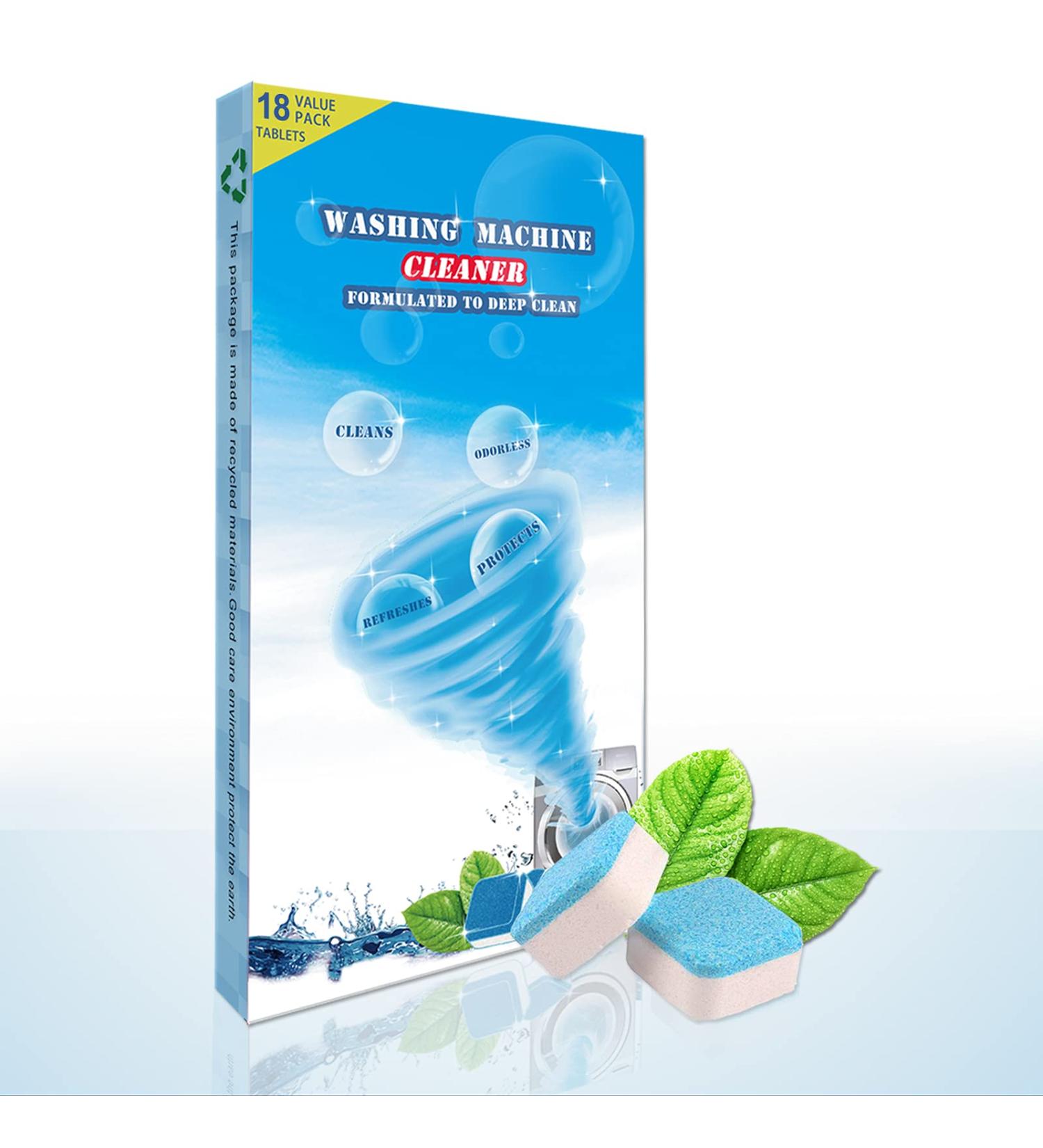 DOKIKO Washing Machine Cleaner 18-Pack - Eco-Friendly Deep Clean Tablets for HE Front Loader & Top Load Washers - Septic Safe Deodorizer for Drum & Tub Seal - Buy Online on GoSupps.com