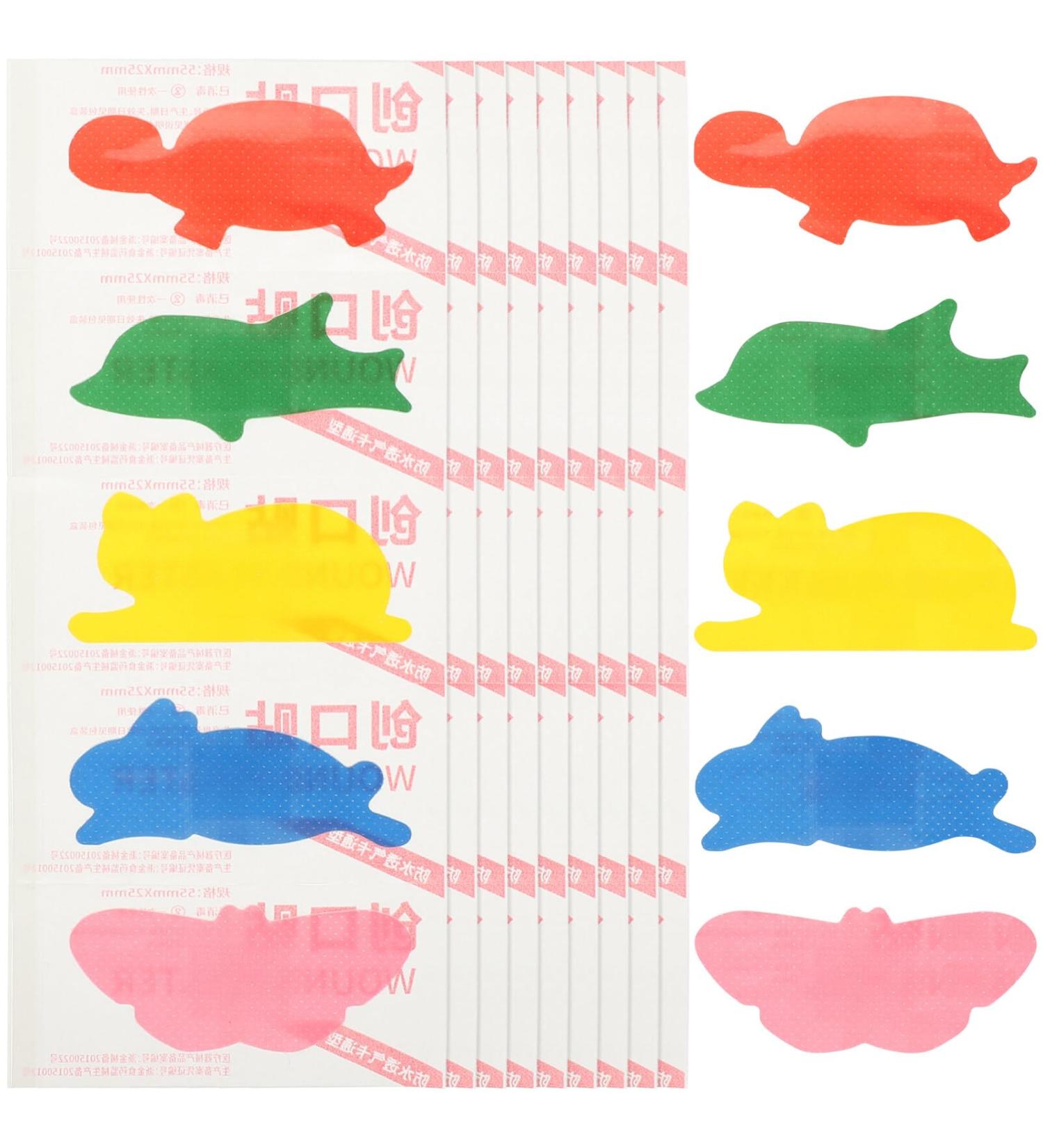 Lurrose Kids Cartoon Bandages - Adorable Adhesive Animal Patches for Boys & Girls | Breathable & Colorful Self-Adhesive Care Stickers - Buy Online on GoSupps.com