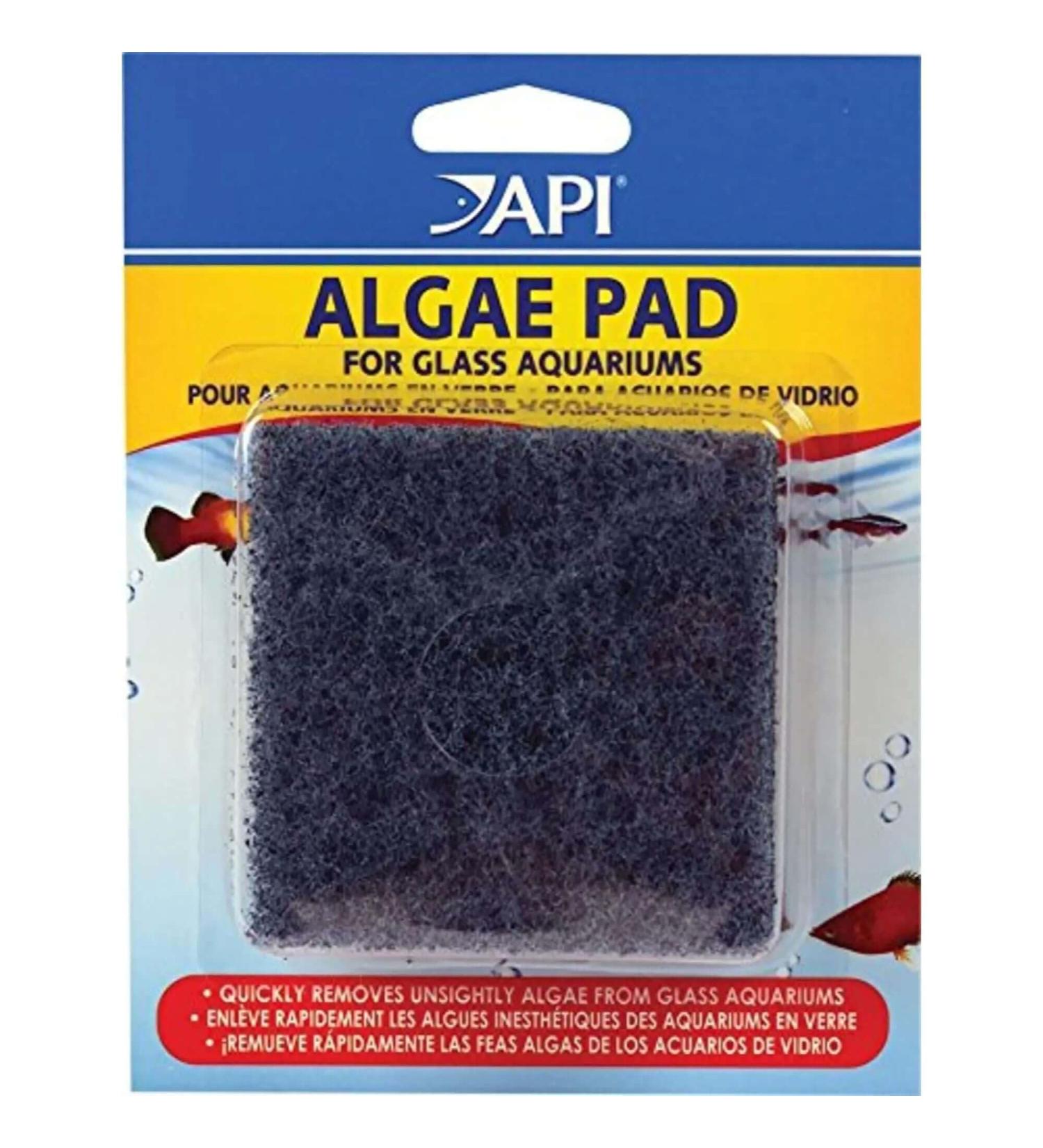 API HAND HELD ALGAE PAD For Glass Aquariums 1-Count Container Glass Pad