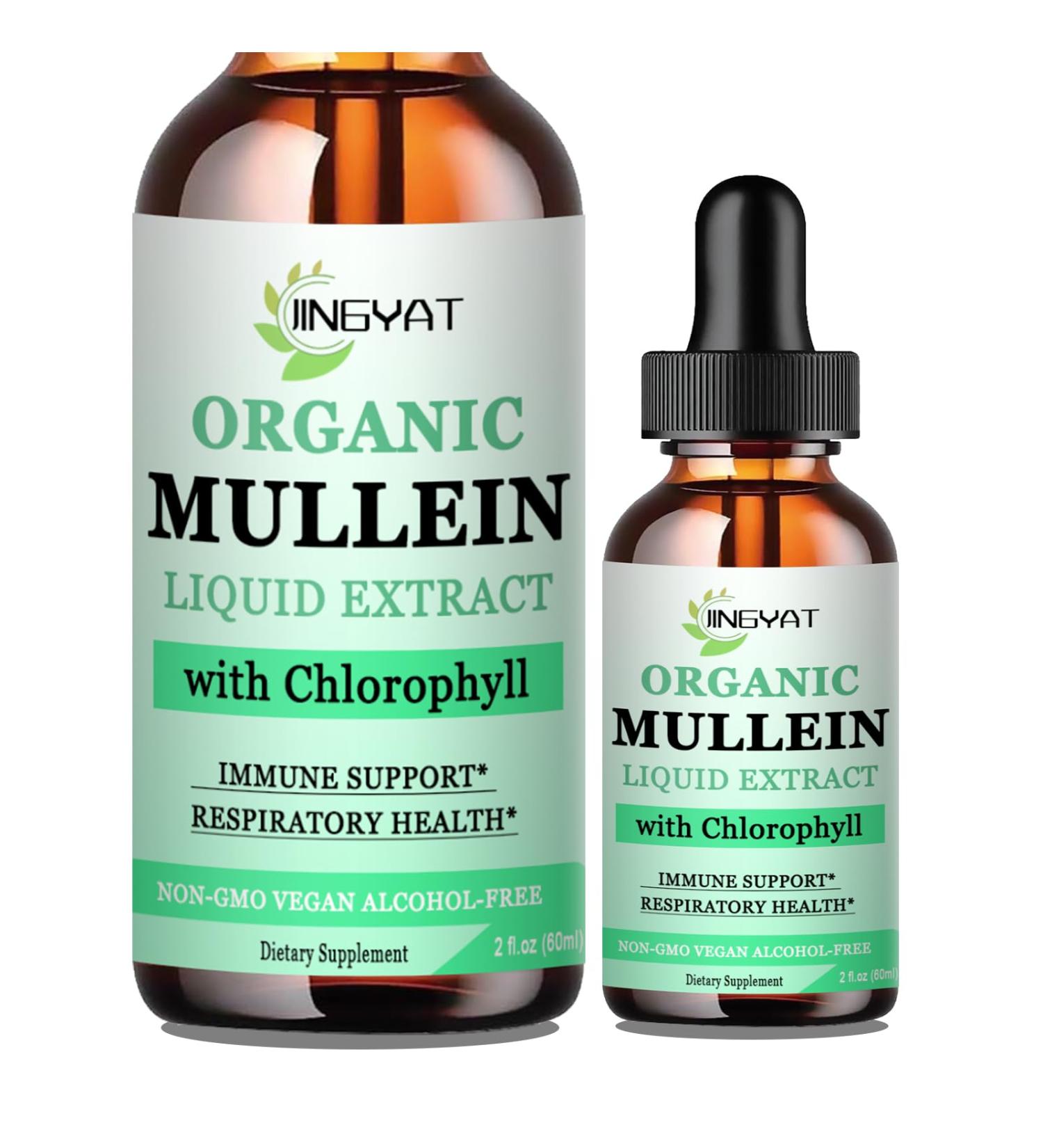 Mullein Drops for Lungs - Immune Support Detox & Respiratory Aid | Non-GMO Gluten-Free 2 Fl Oz - Buy Online on GoSupps.com