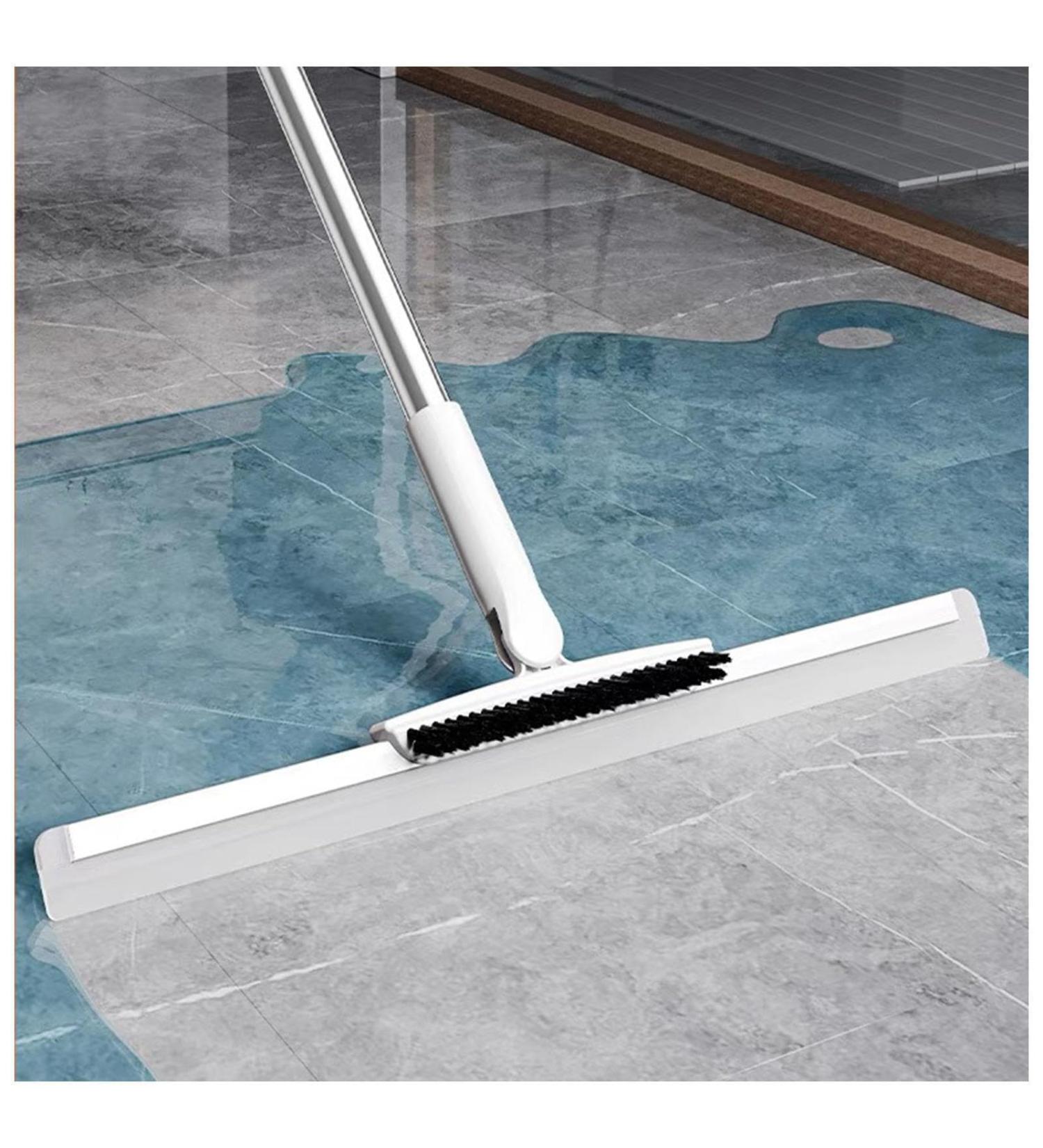 RRRYYYZZ Silicone Brooms for Floor Cleaning with Brush and 2 Scrape 49'' Adjustable Handle Silicone Broom Floor Squeegee Heavy Duty for Concrete Floor Bathroom Tile - Buy Online on GoSupps.com
