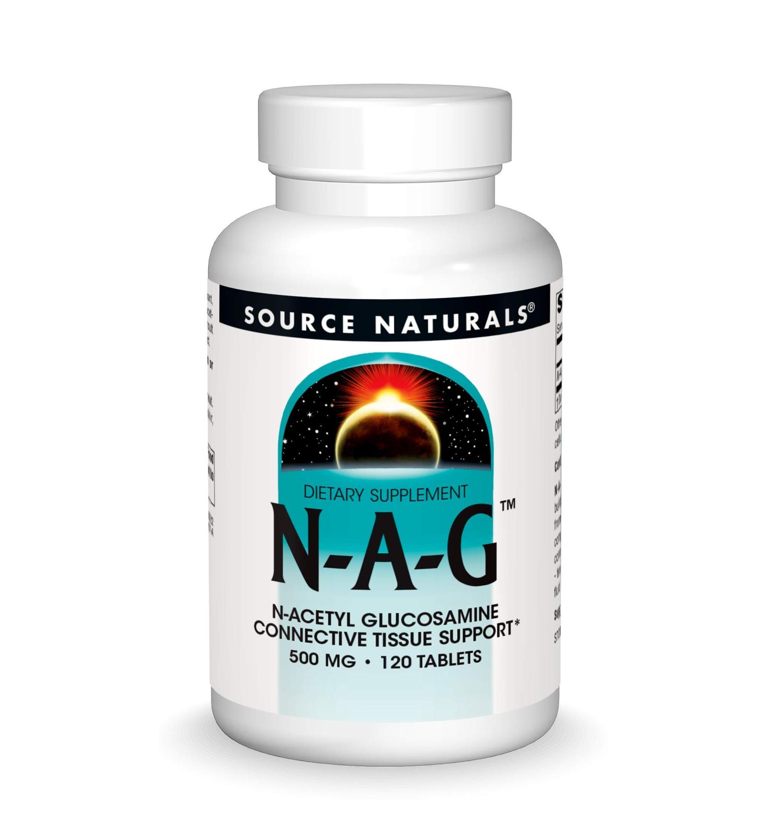 Source Naturals N-A-G 500 mg - 120 Tablets | Boost Joint Health & Support - Buy Online on GoSupps.com