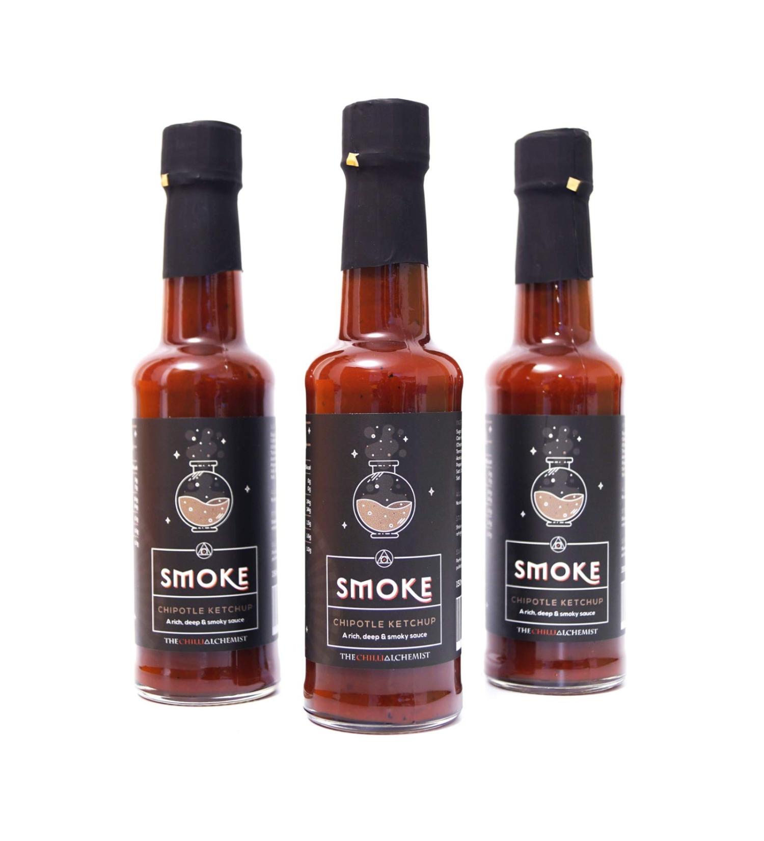 The Chilli Alchemist Chilli Alchemist Smoke Chipotle Ketchup X 3 450 ml - Buy Online on GoSupps.com