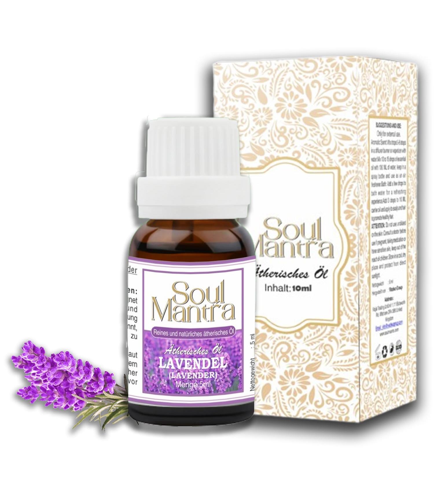 Soul Mantra Lavender Oil - Aromatherapy Essential Oil for Diffusers & Relaxation | 5ml 30ml Options - Buy Online on GoSupps.com