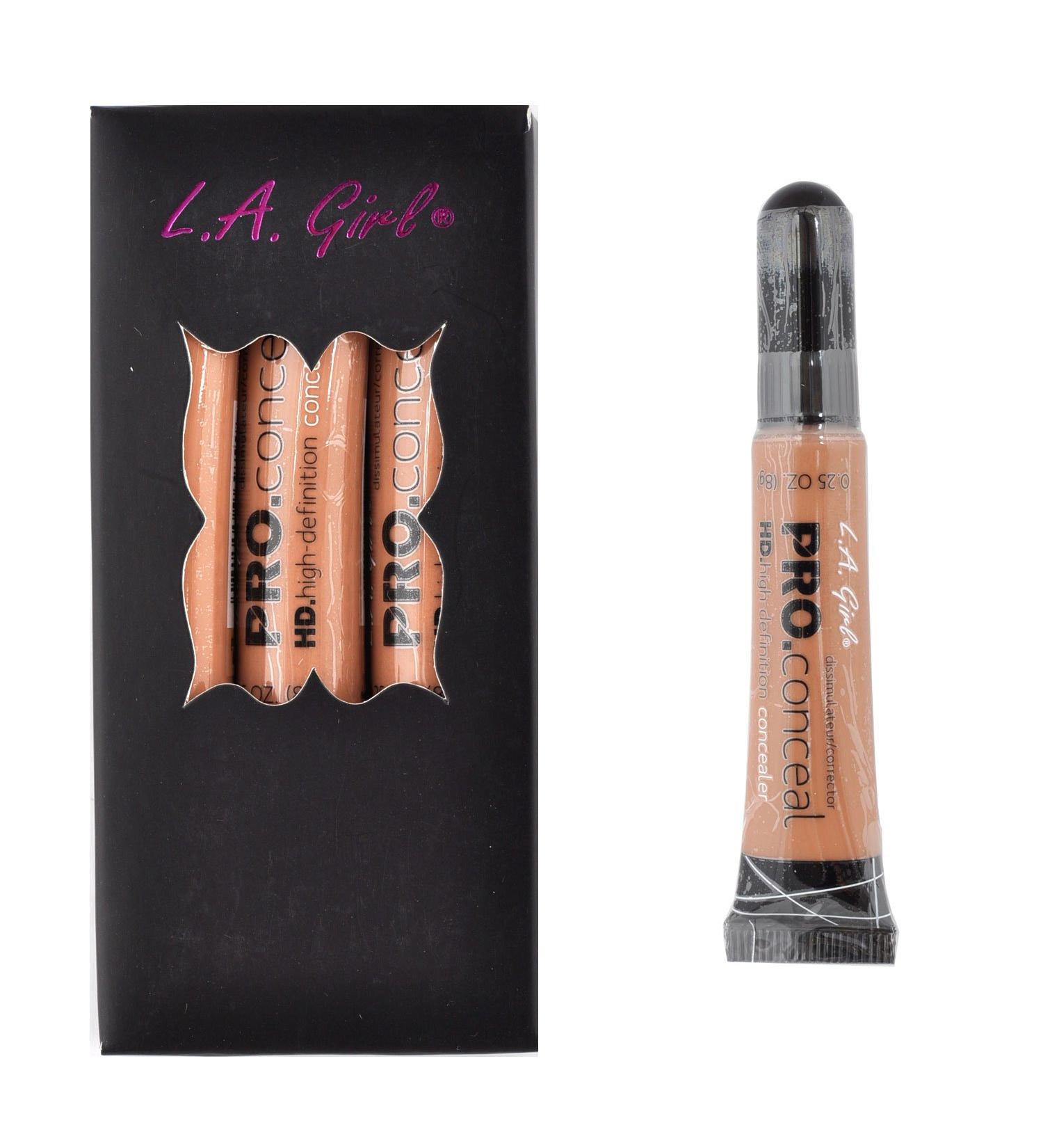 L.A. Girl 3 pcs Pro Coneal HD. High Definiton Concealer 0.25 OZ GC979 Almond
