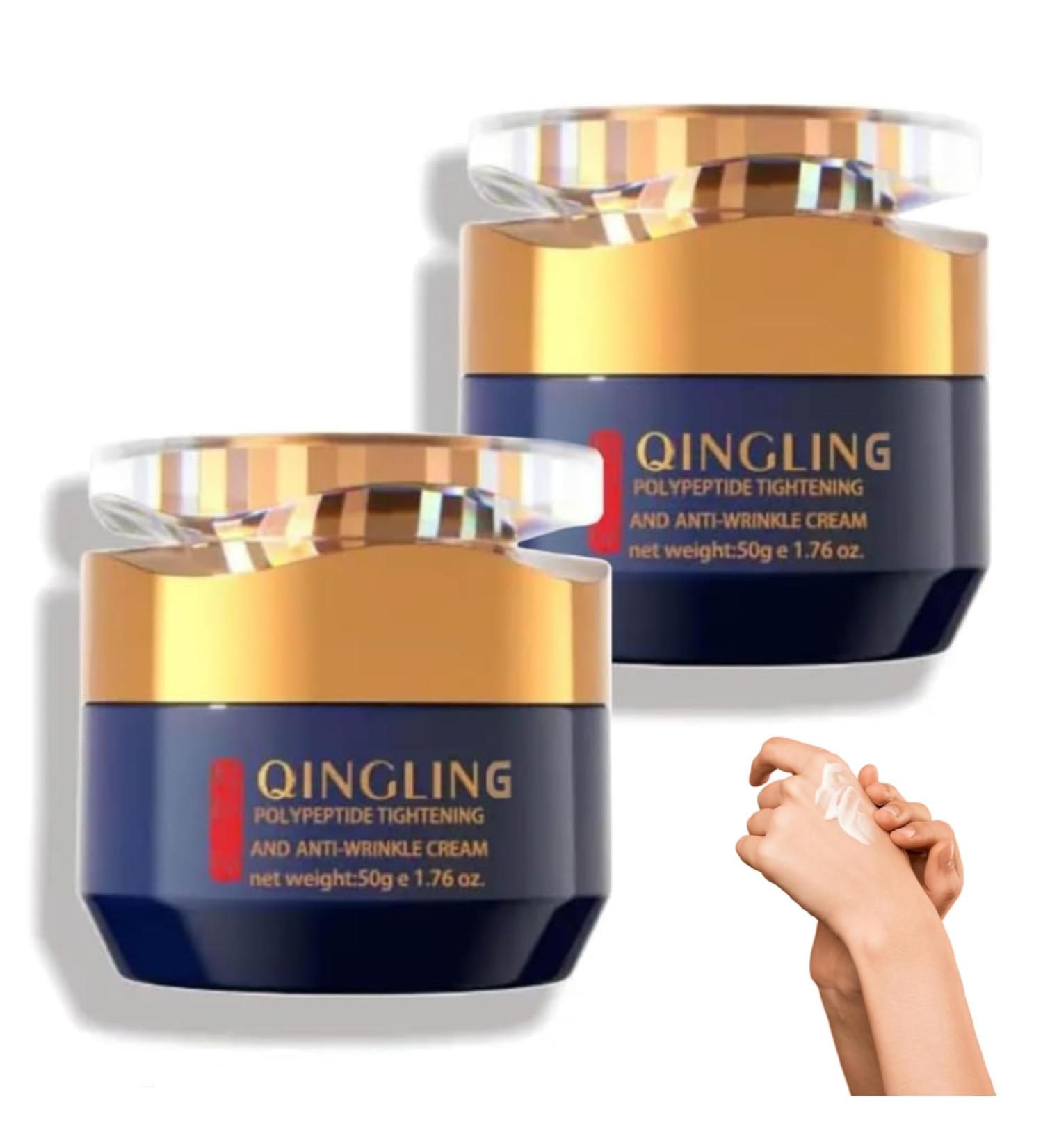 3 Diamonds Qingling Anti-Aging Face Cream Wrinkle Reducing Moisturizer with Polypeptides Skin Tightening & Hydrating Cream for Fine Lines and Wrinkles (Pack of 2) - Buy Online on GoSupps.com