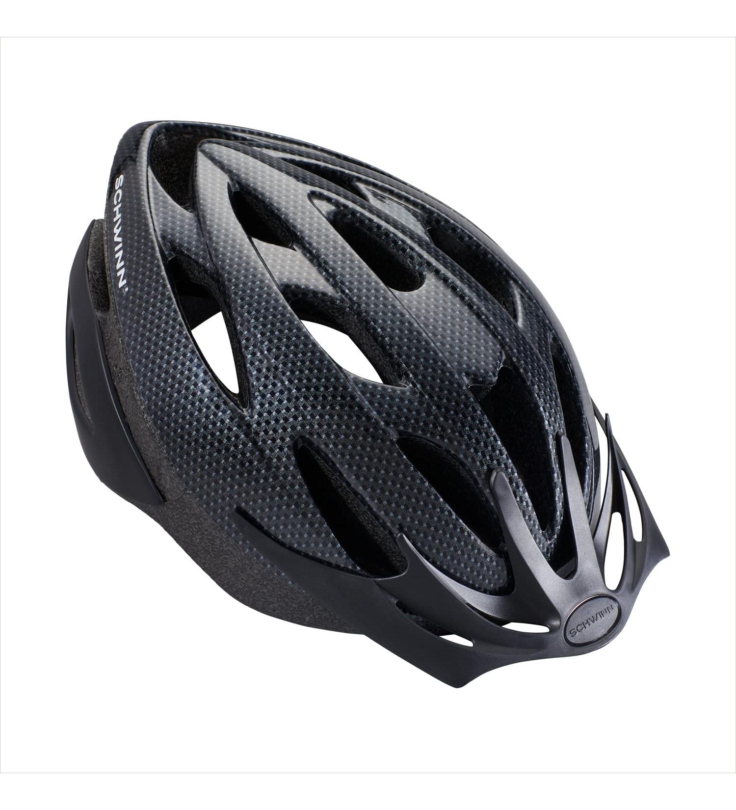 Schwinn Thrasher Adult Lightweight Bike Helmet - Dial Fit Adjustment - Black Non-Lighted - 58-62 cm Suggested Fit - Buy Online on GoSupps.com