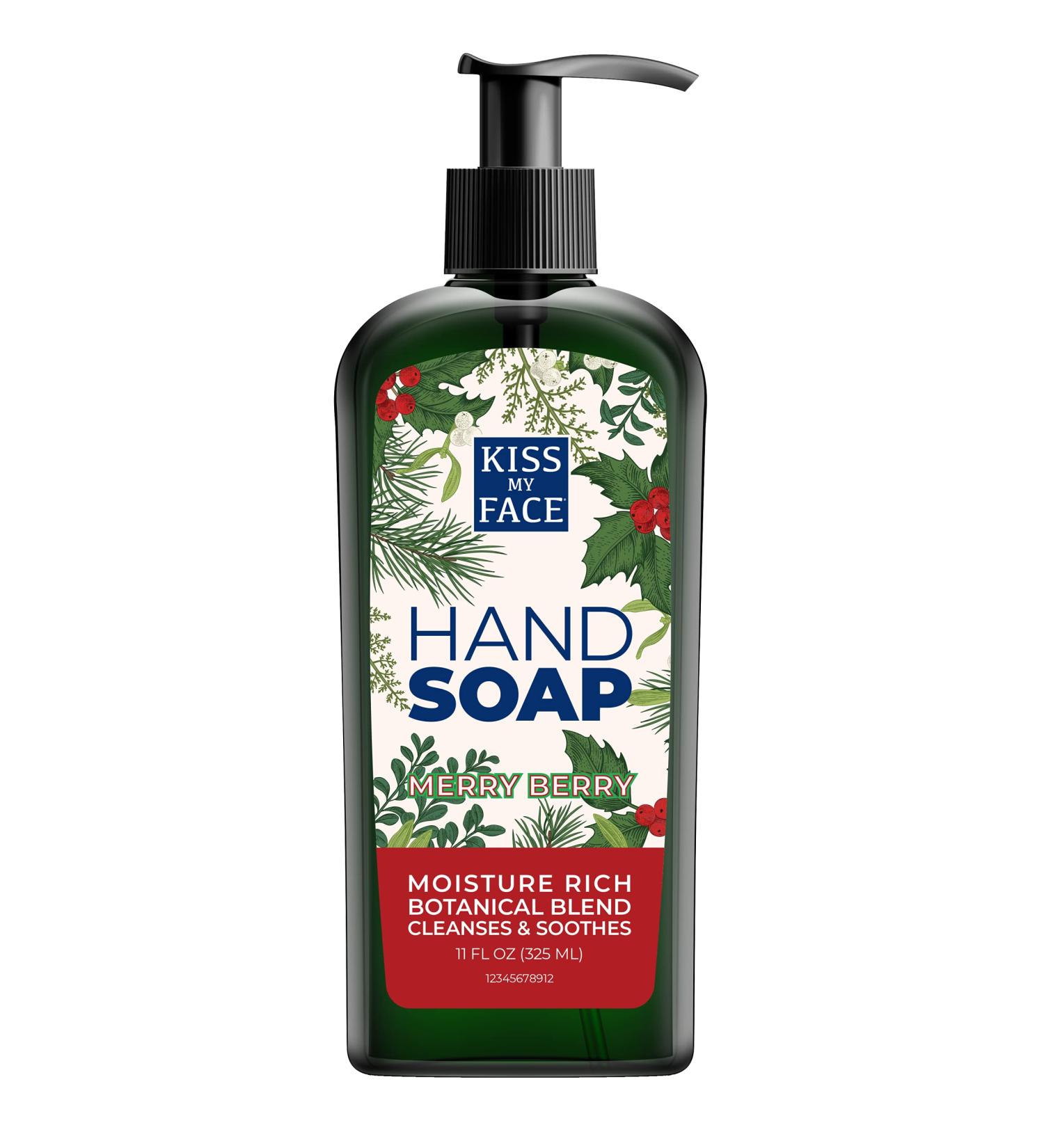 Windmill Health Products Kiss My Face Hand Soap Moisture Rich Botanical Blend Cleanses and Soothes Lavender Berry/Sage/Orange 11 Fl Oz Lavender Berry Sage Orange