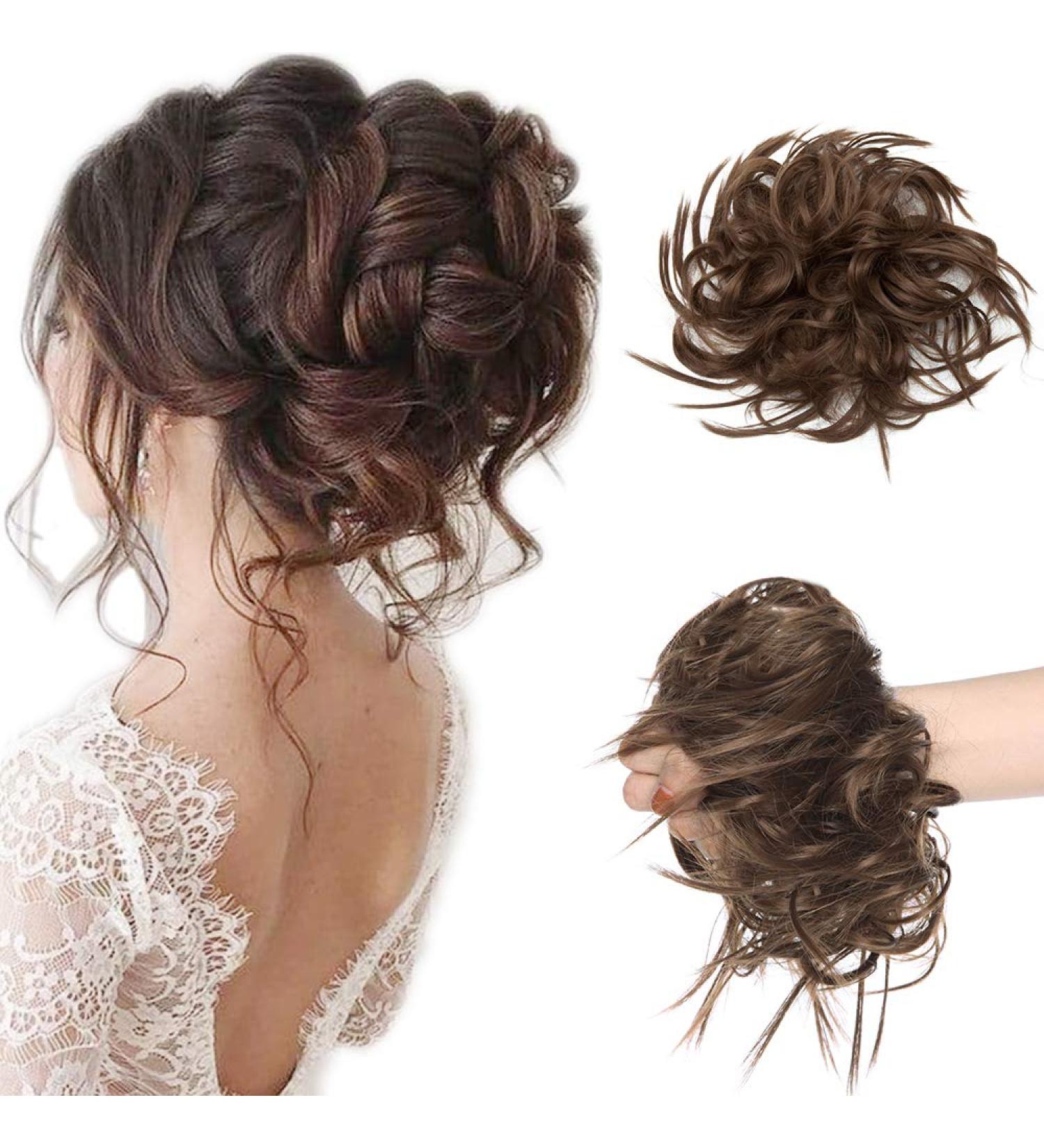 SEGO Hair Extensions - Realistic Ash Brown Hairpiece Bun & Updos | 45g Hair Tie for Effortless Style - Buy Online on GoSupps.com