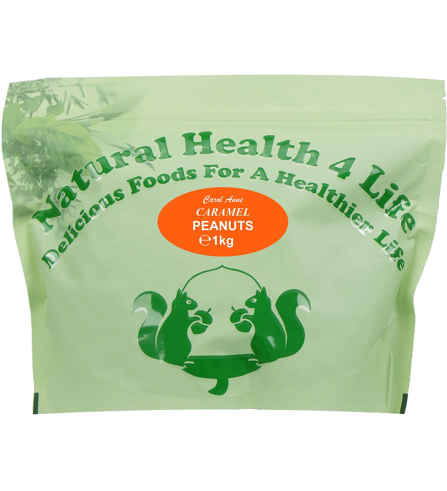 Natural Health 4 Life Carol Anne Confectionery Caramel Peanuts 1 kg in Resealable Pouch (1 Pouch) 1kg - Buy Online on GoSupps.com