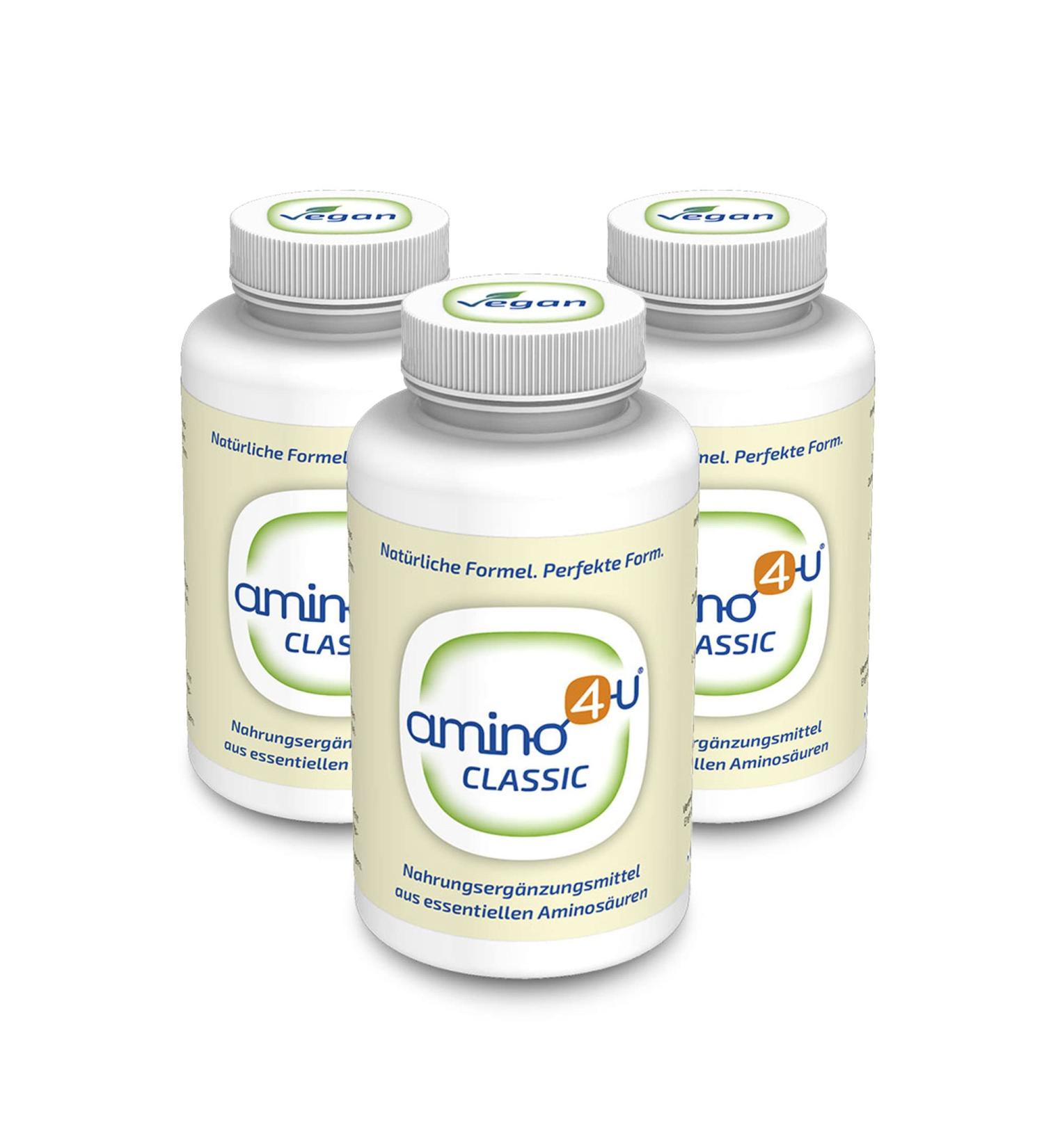 Amino4U Set Value Pack - All 8 Essential Amino Acids for Muscle Building | 3 x 120g Cans - International Shipping Available - Buy Online on GoSupps.com