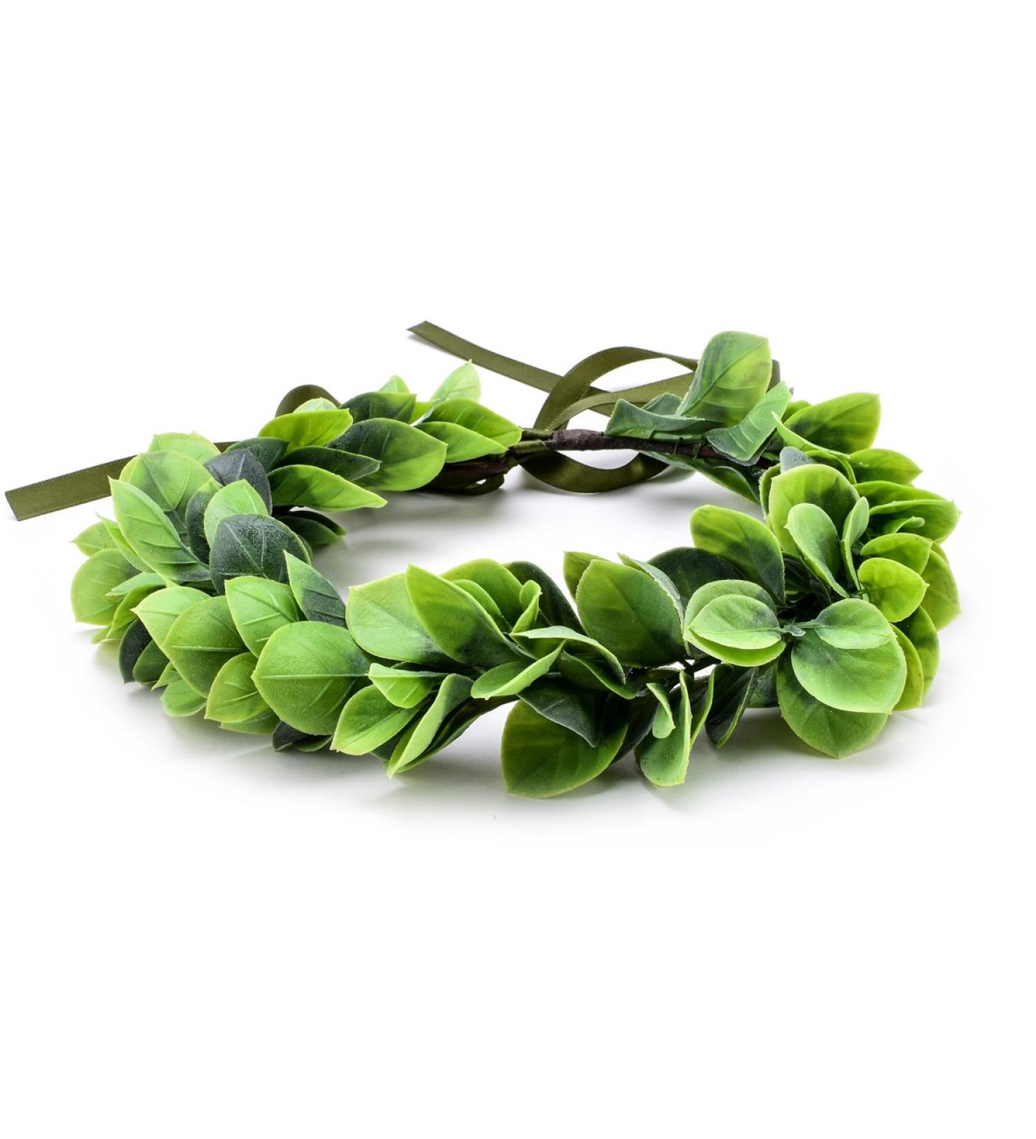 Floral Fall Christmas Flower Crown Vintage Berries Woodland Wedding Headband - Green Leaf - Buy Online on GoSupps.com