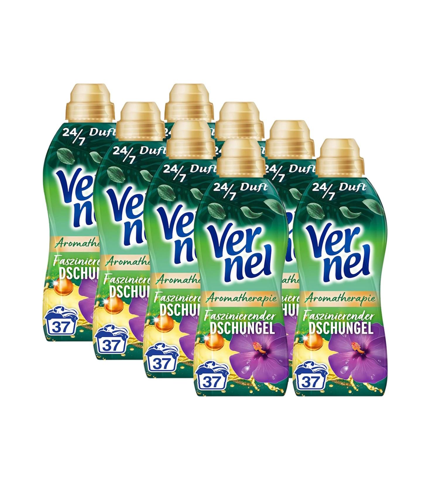 Venel Aromatherapy Jungle Fabric Softener 8x37 WL - 296 Washloads Long-Lasting Fresh Scent with Essential Oils Eco-Friendly 814ml Bottle - Shop Internationally - Buy Online on GoSupps.com